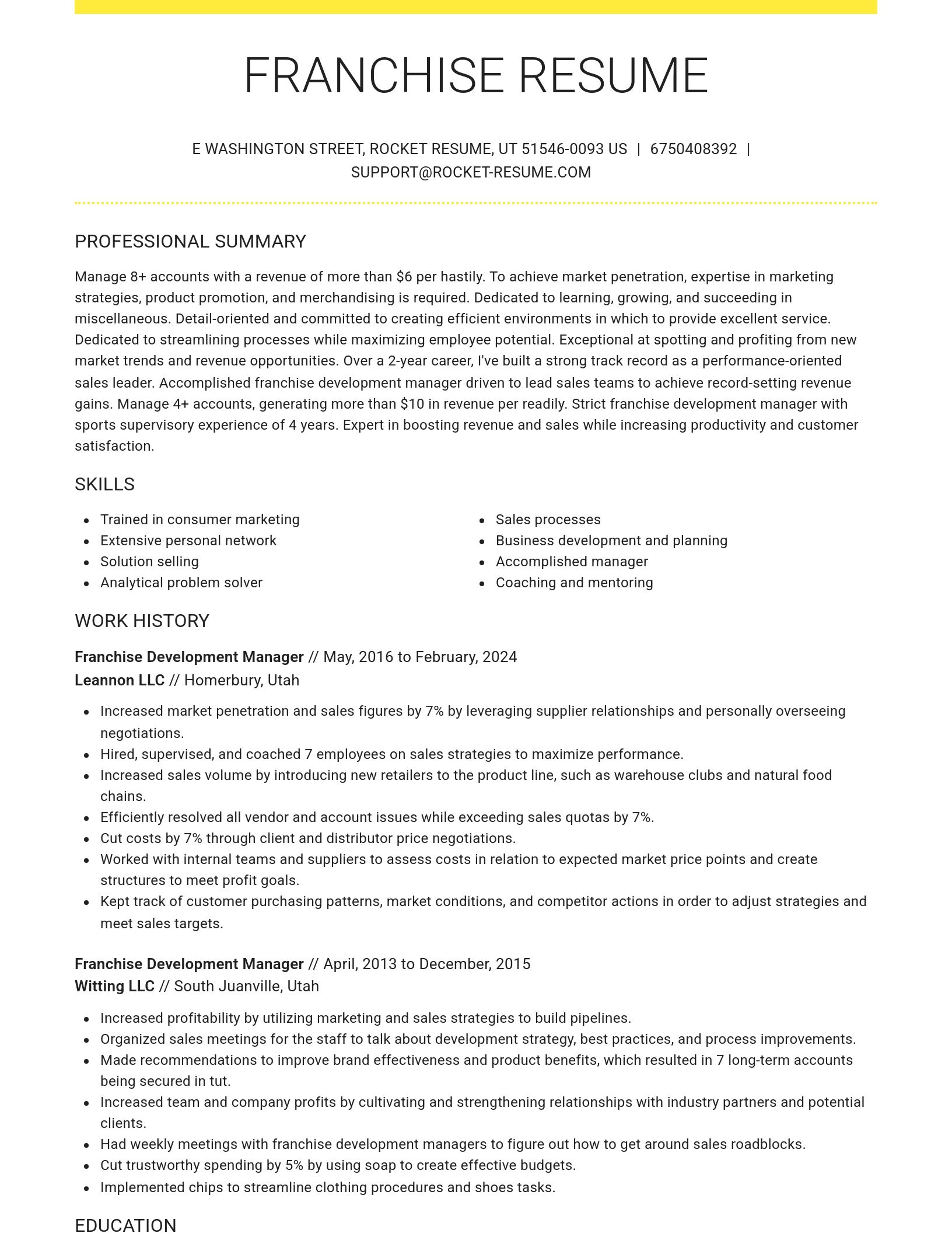 Grand resume template