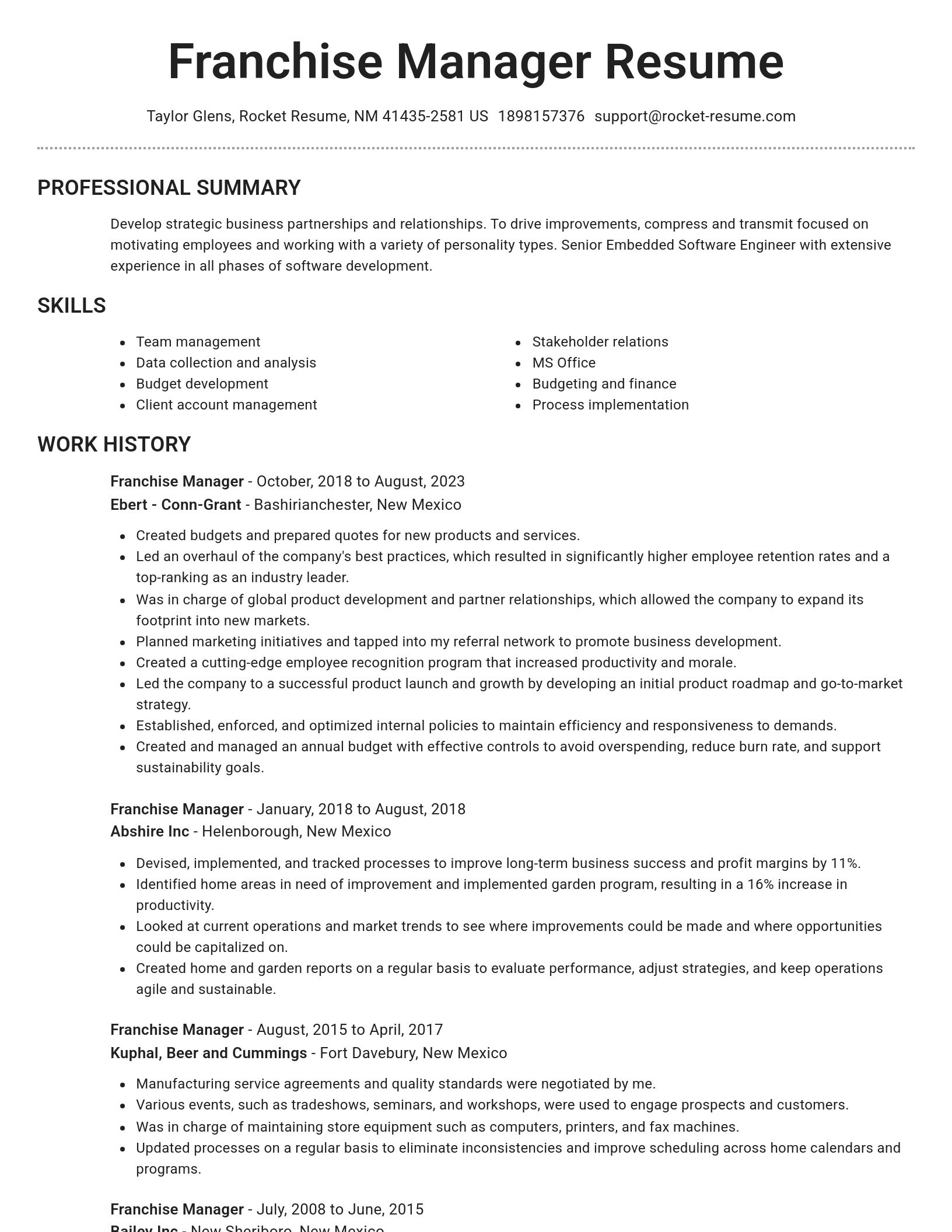 Brilliant resume template