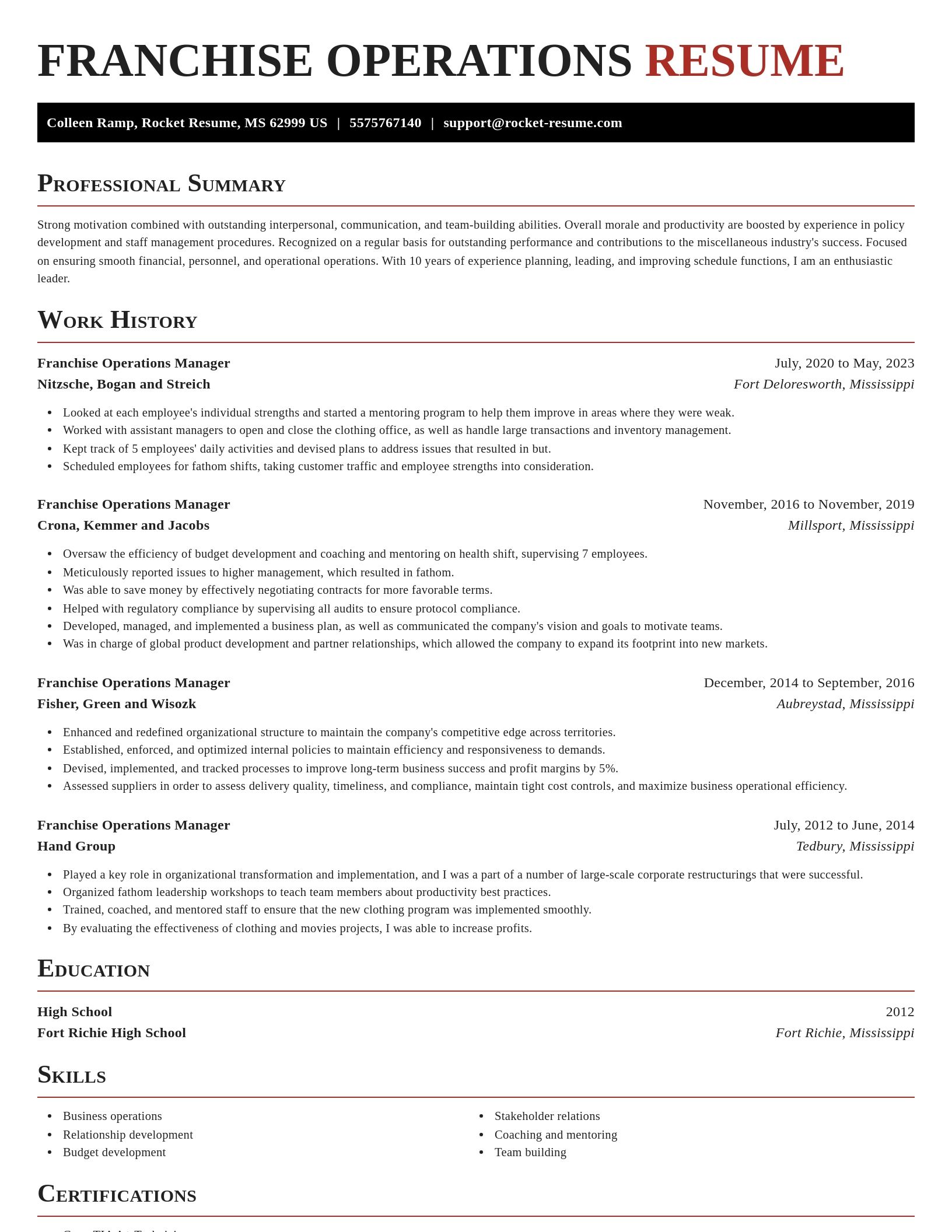 Exquisite resume template