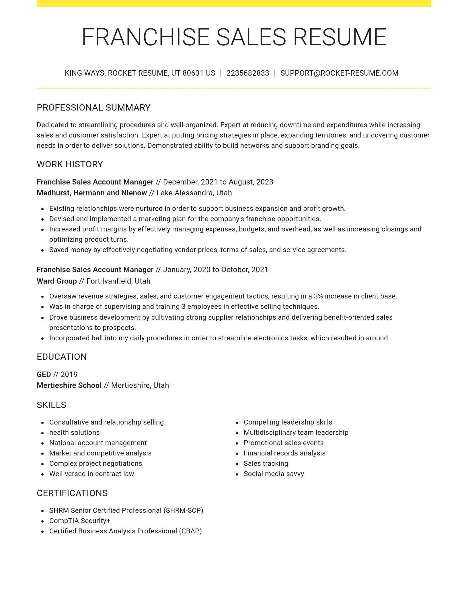 Grand resume template