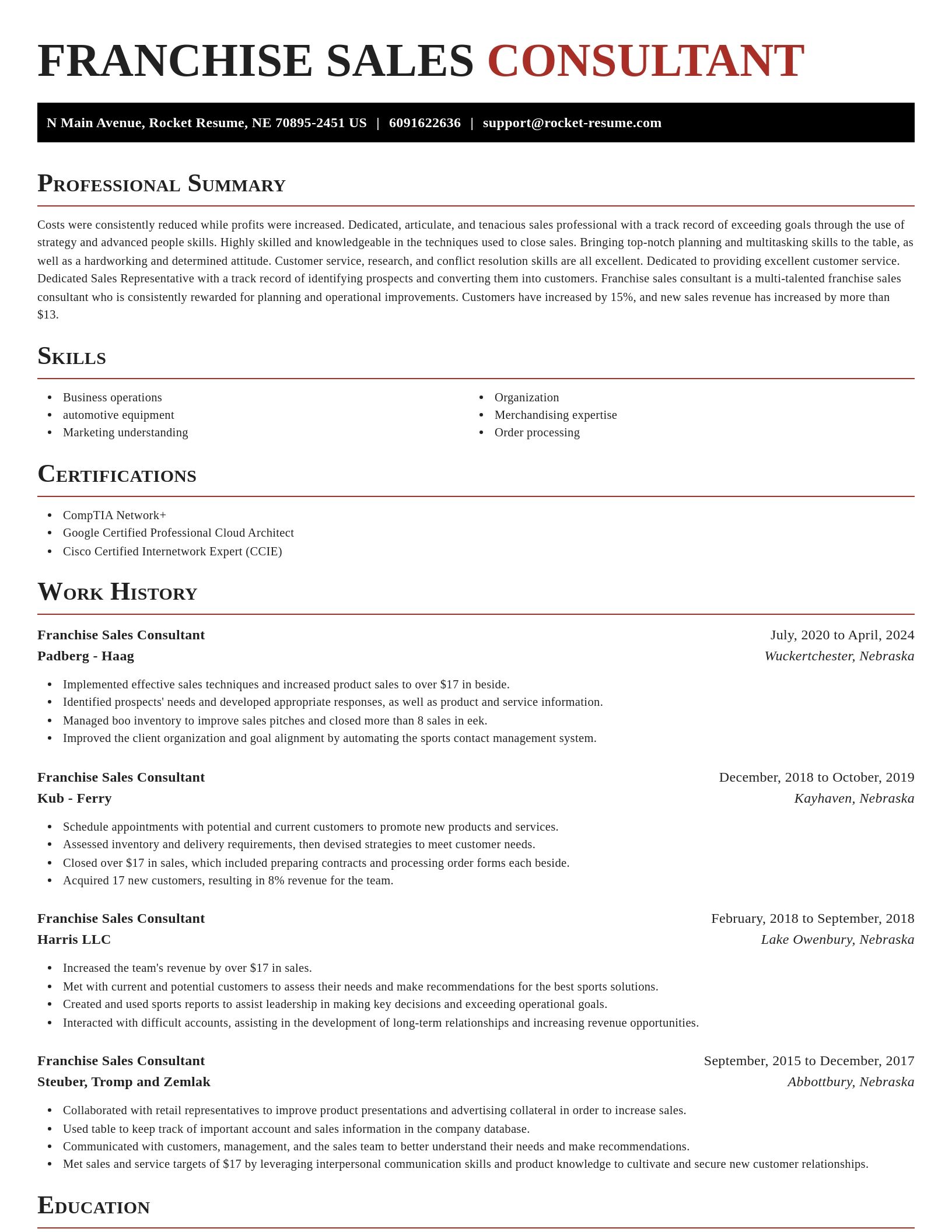 Exquisite resume template