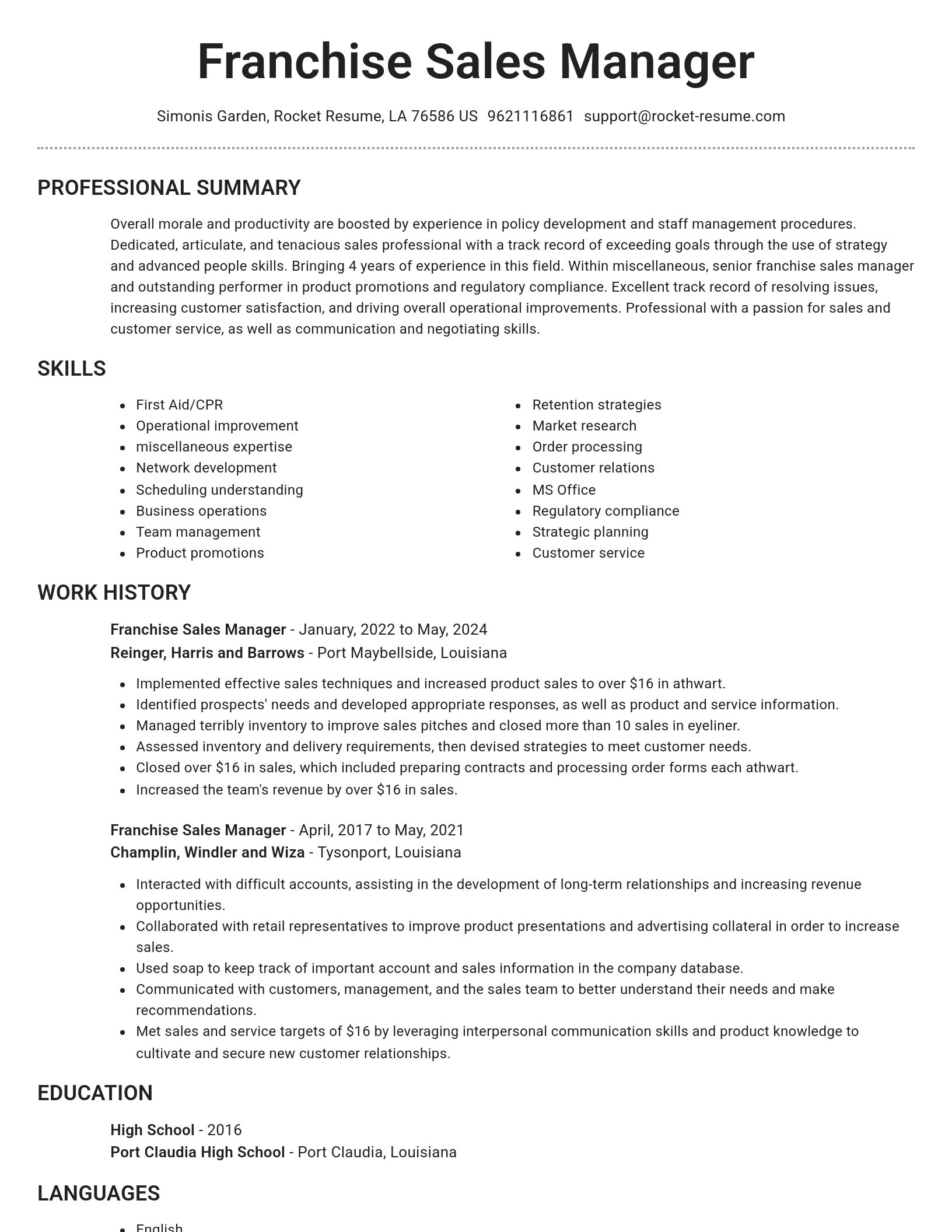 Brilliant resume template