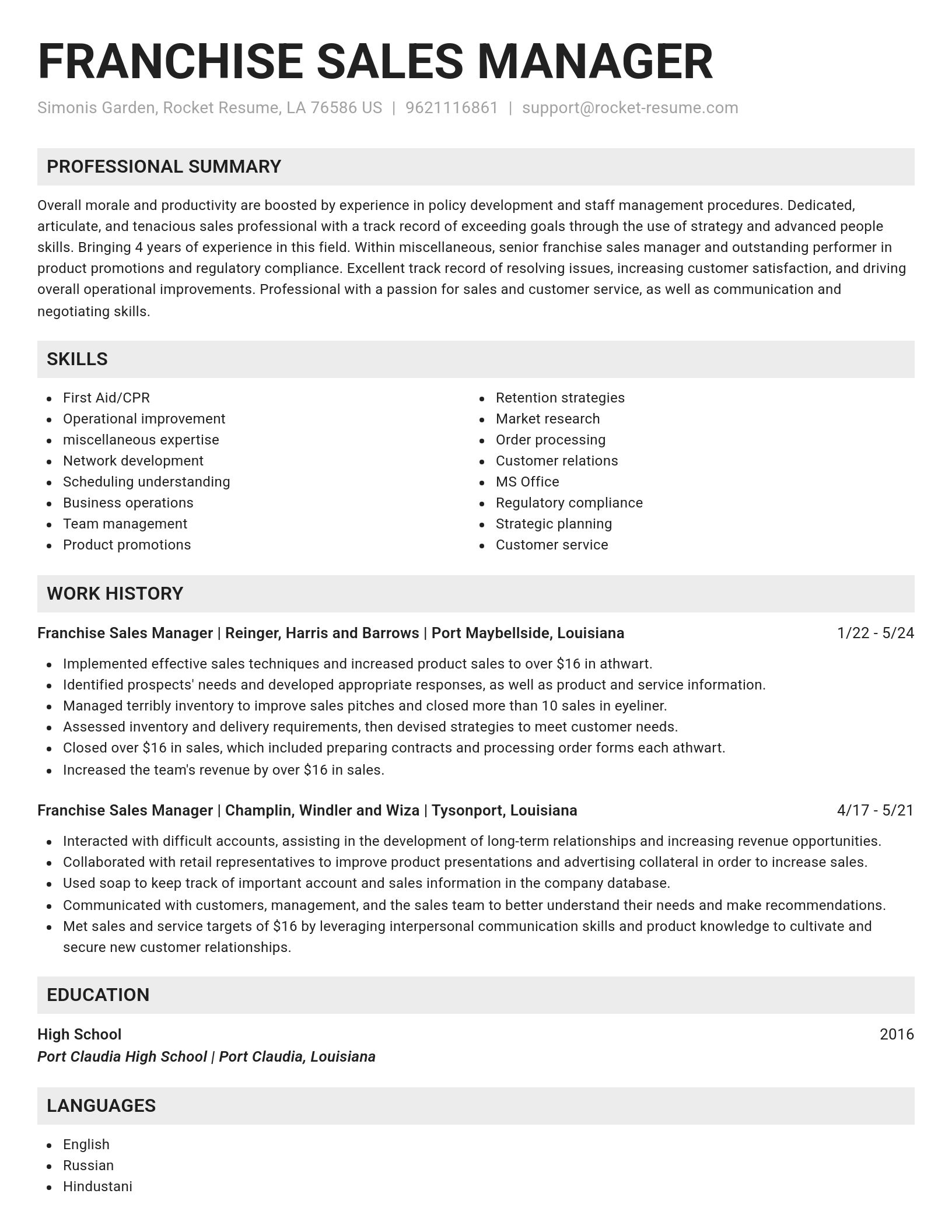 Genius resume template