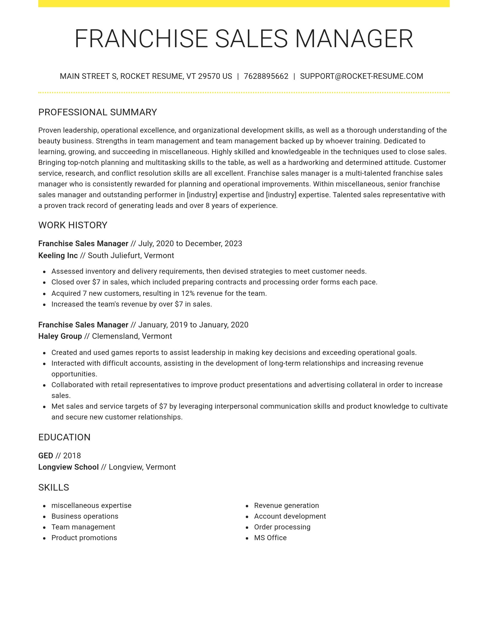 Grand resume template