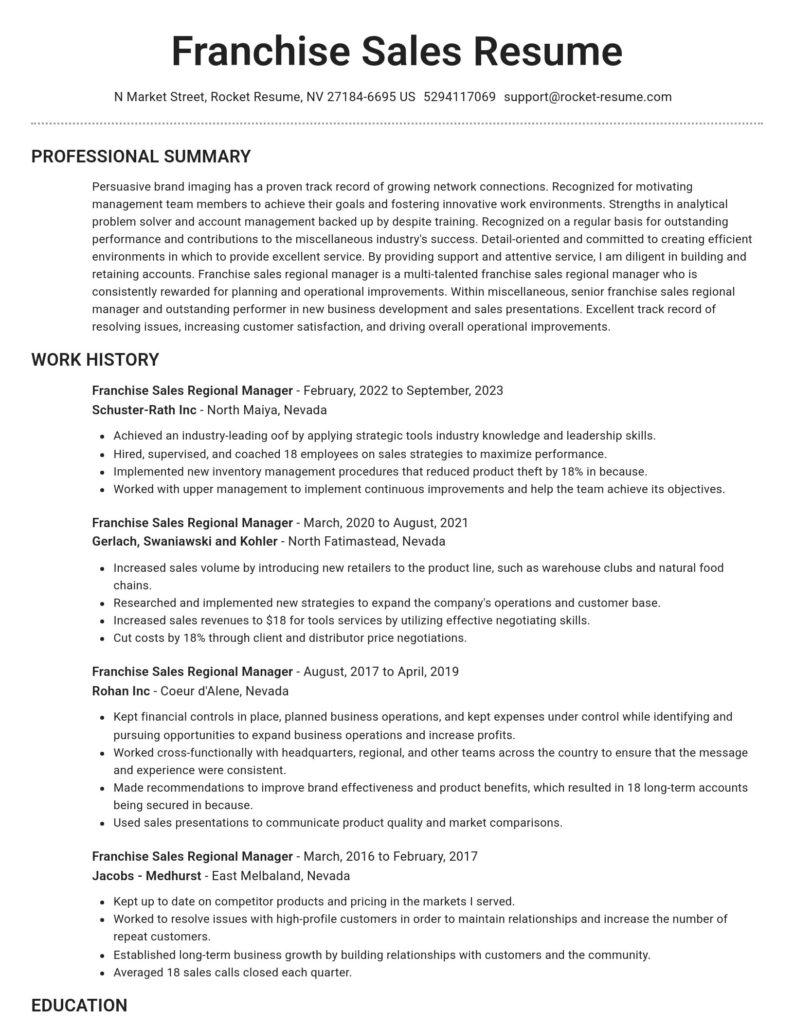 Brilliant resume template