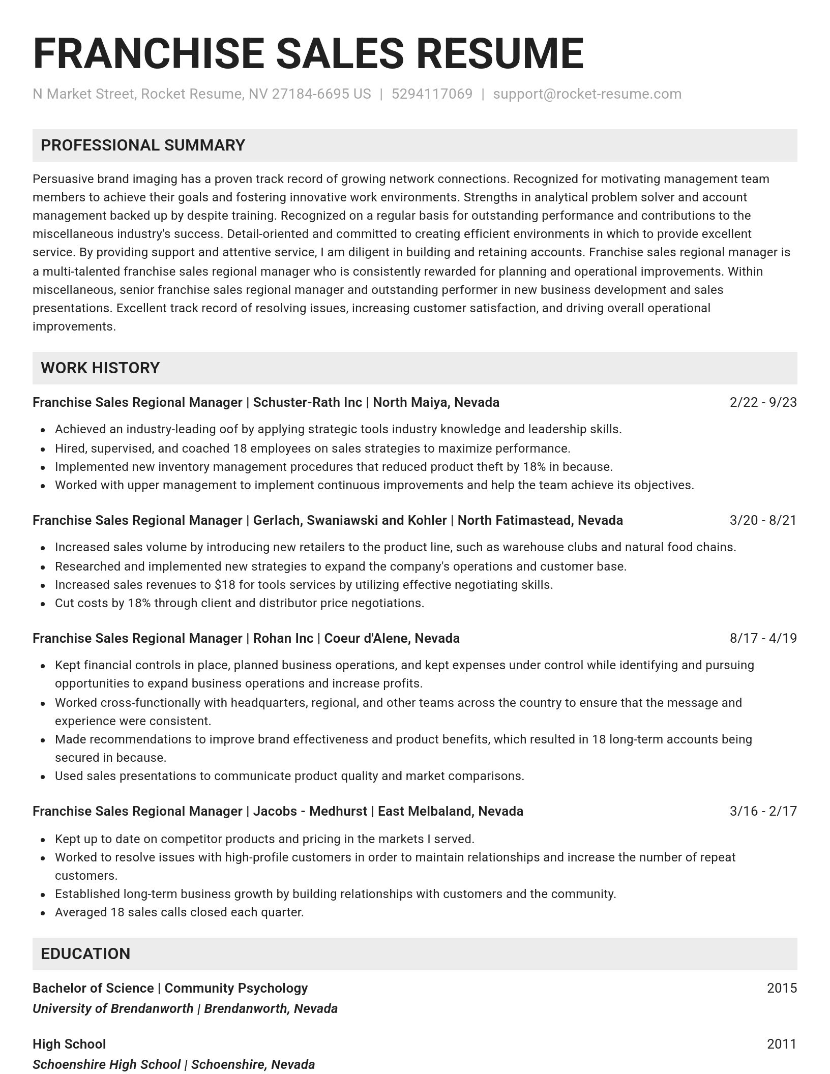 Genius resume template