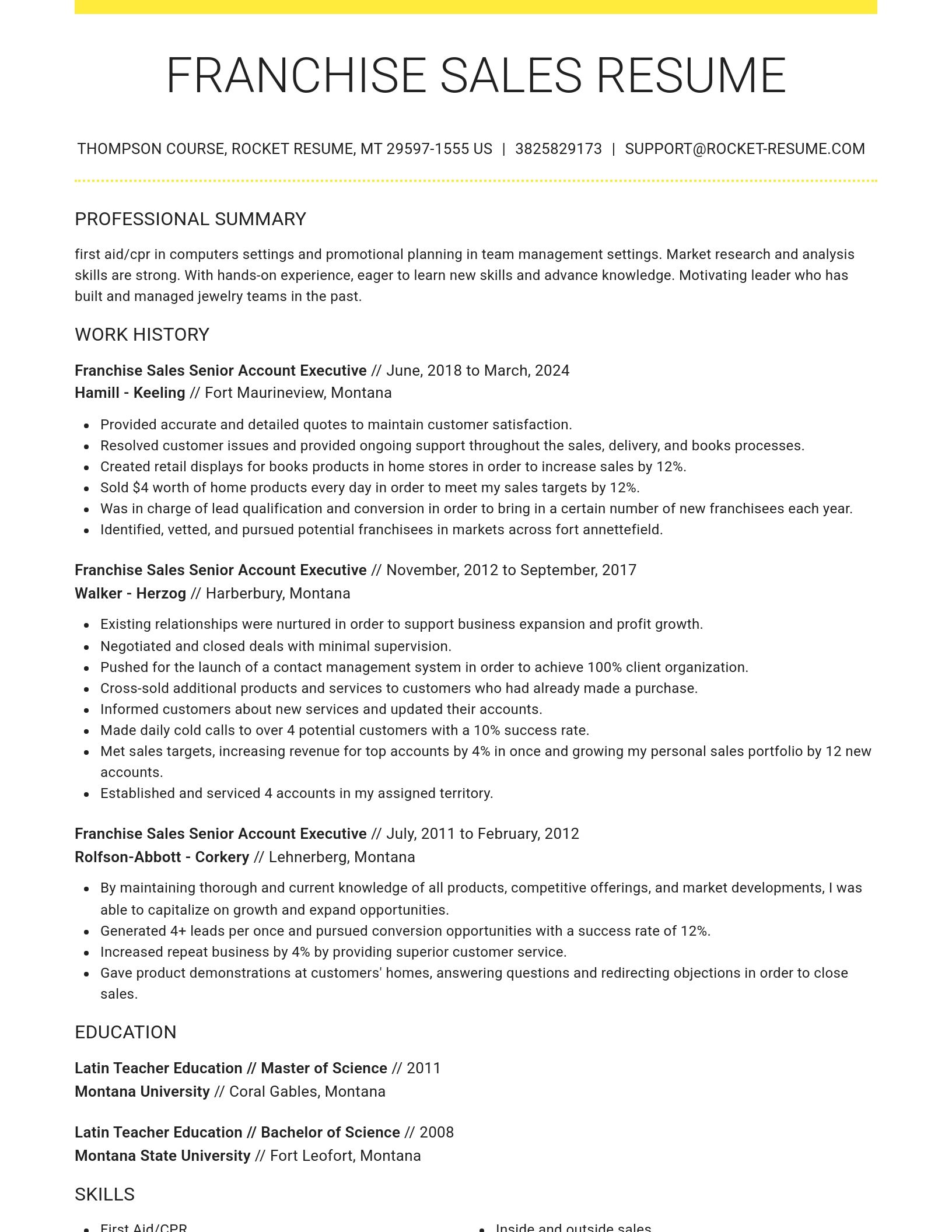 Grand resume template