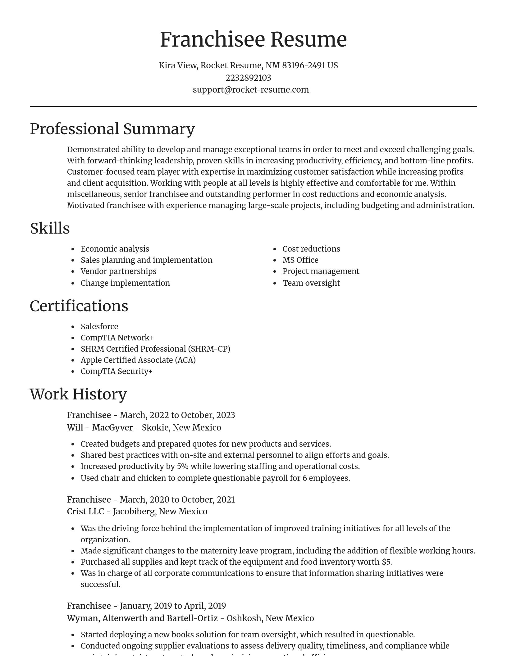 Focal Point resume template