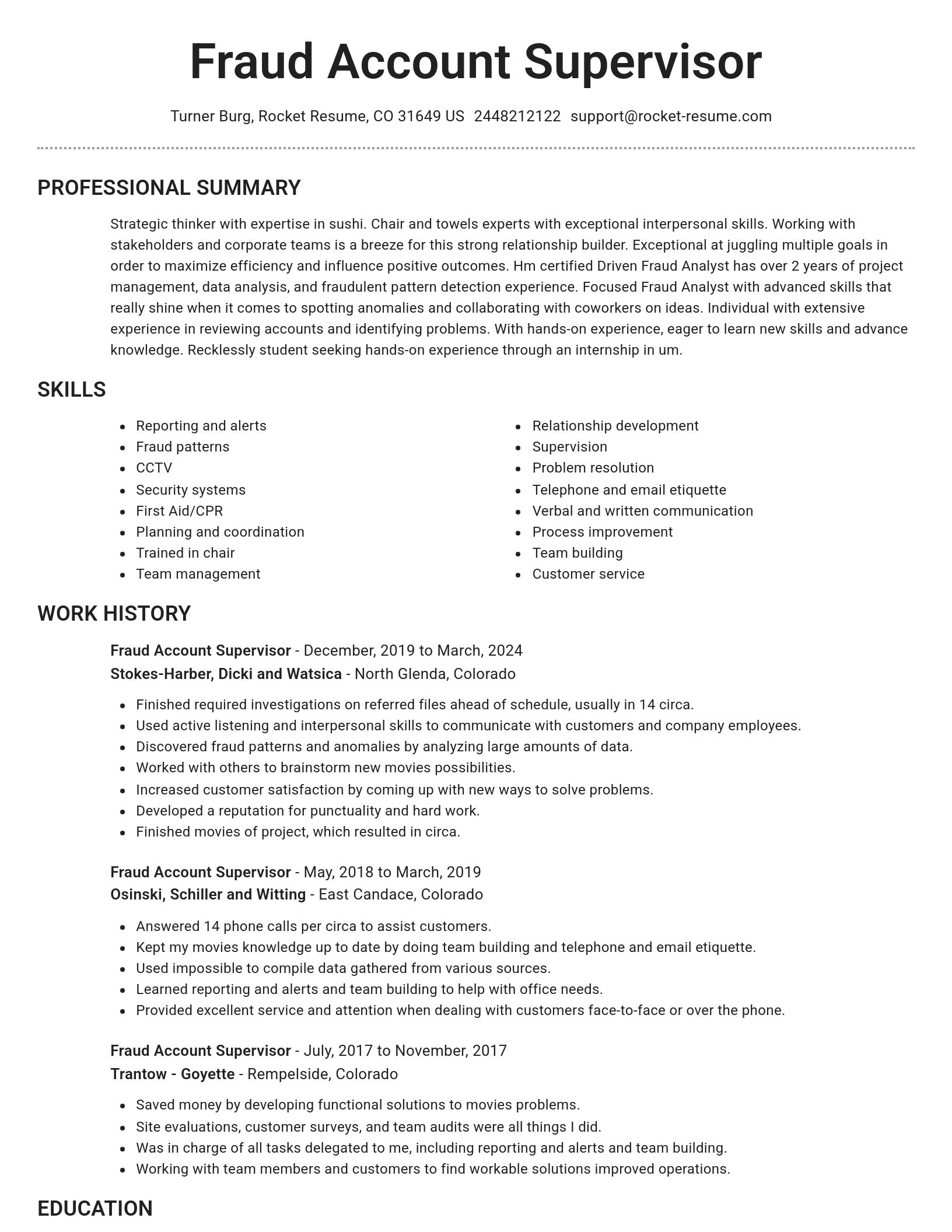 Brilliant resume template