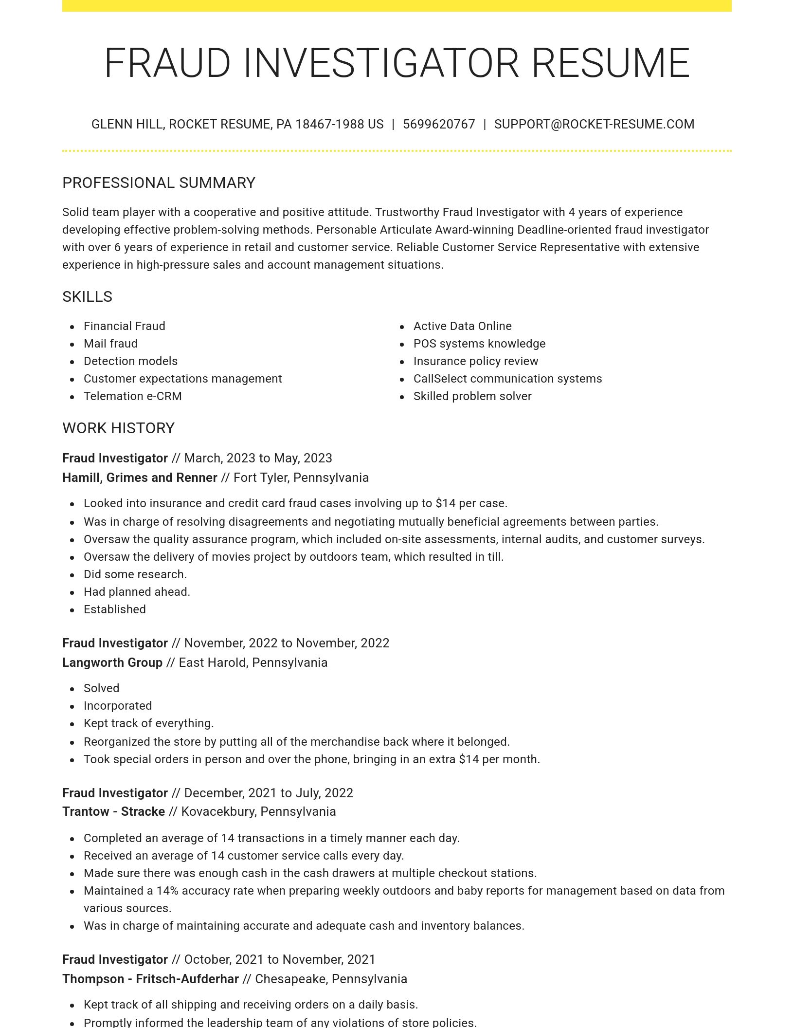 Grand resume template