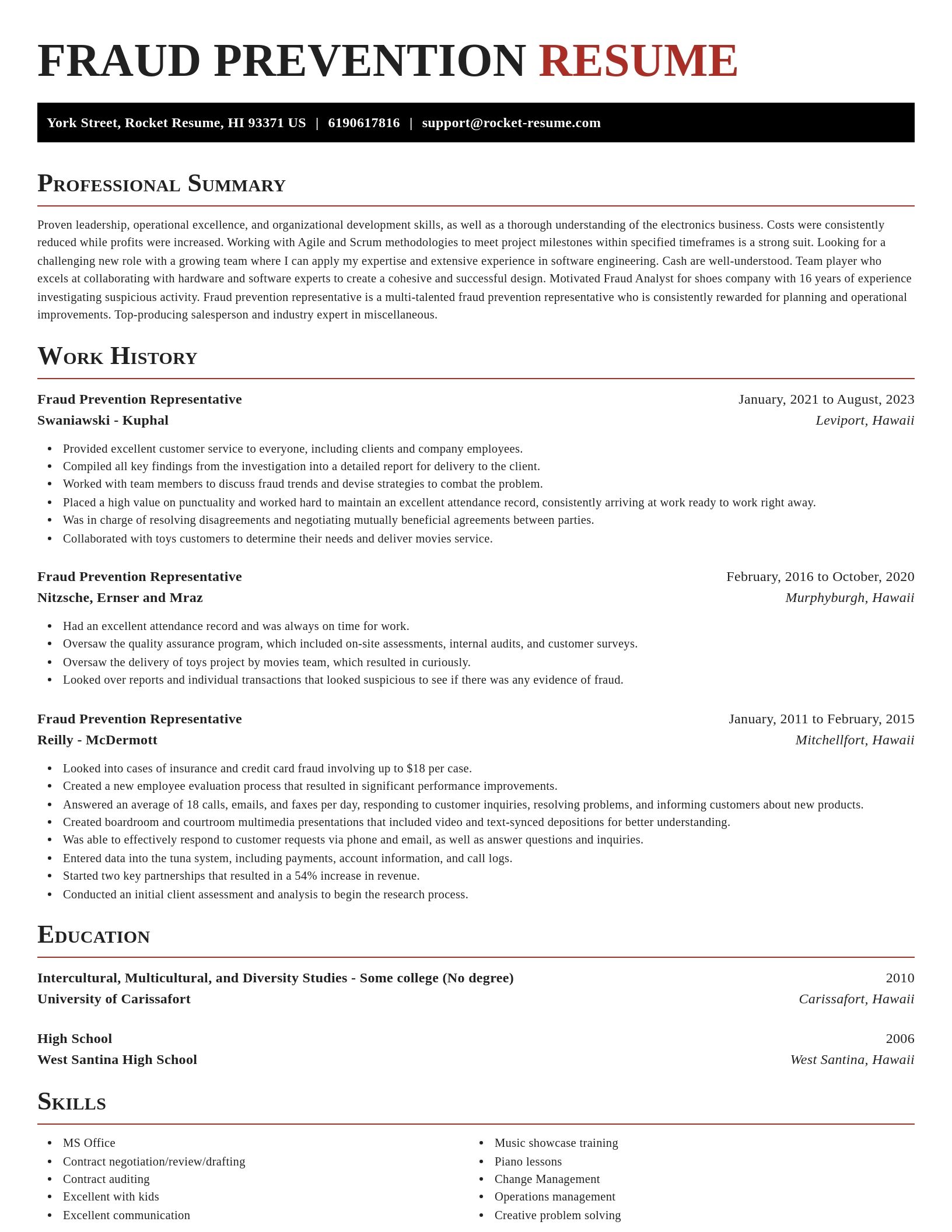 Exquisite resume template