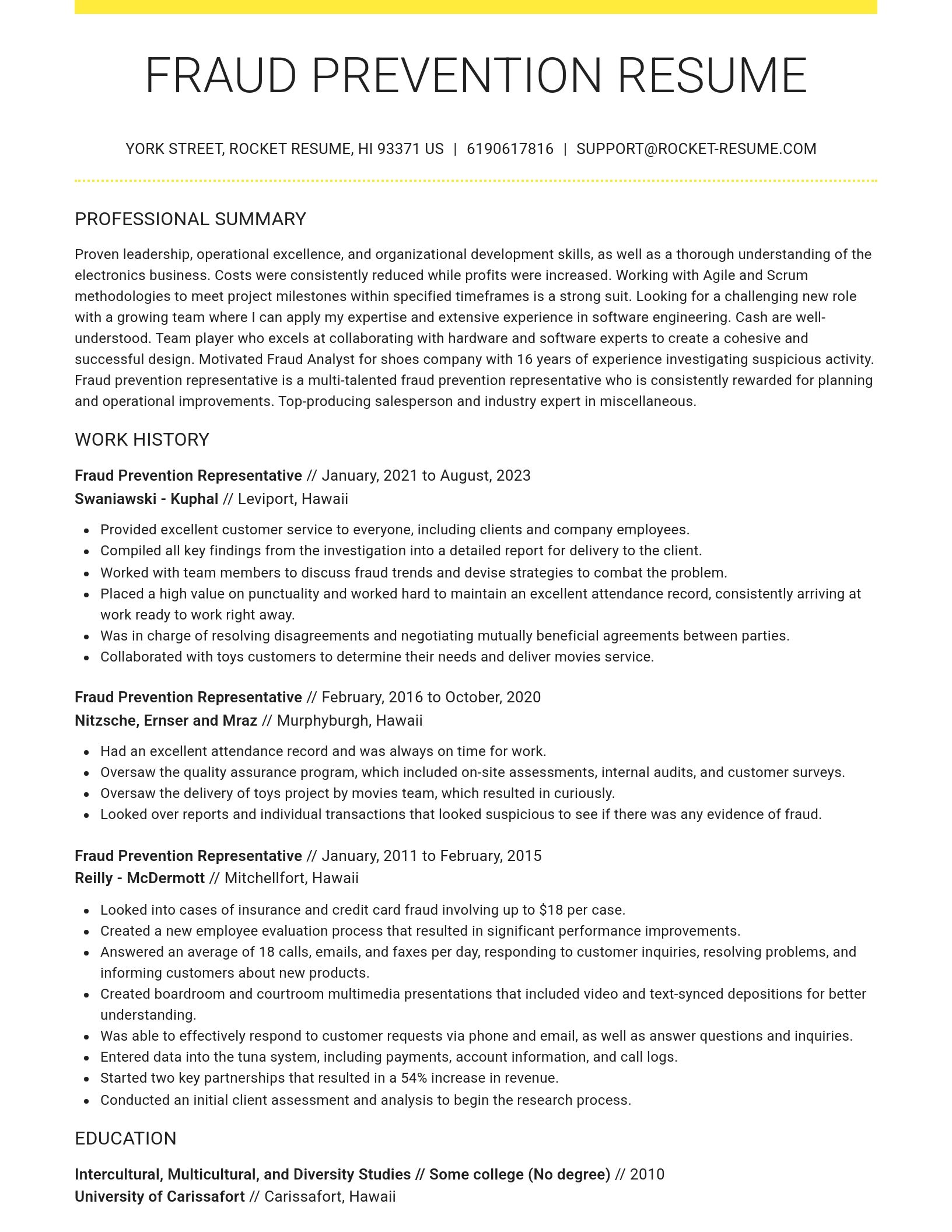 Grand resume template