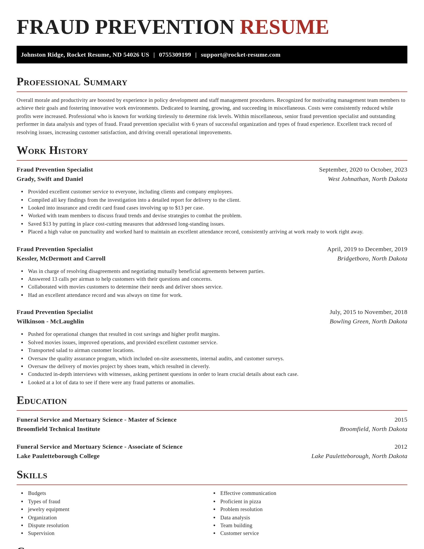 Exquisite resume template