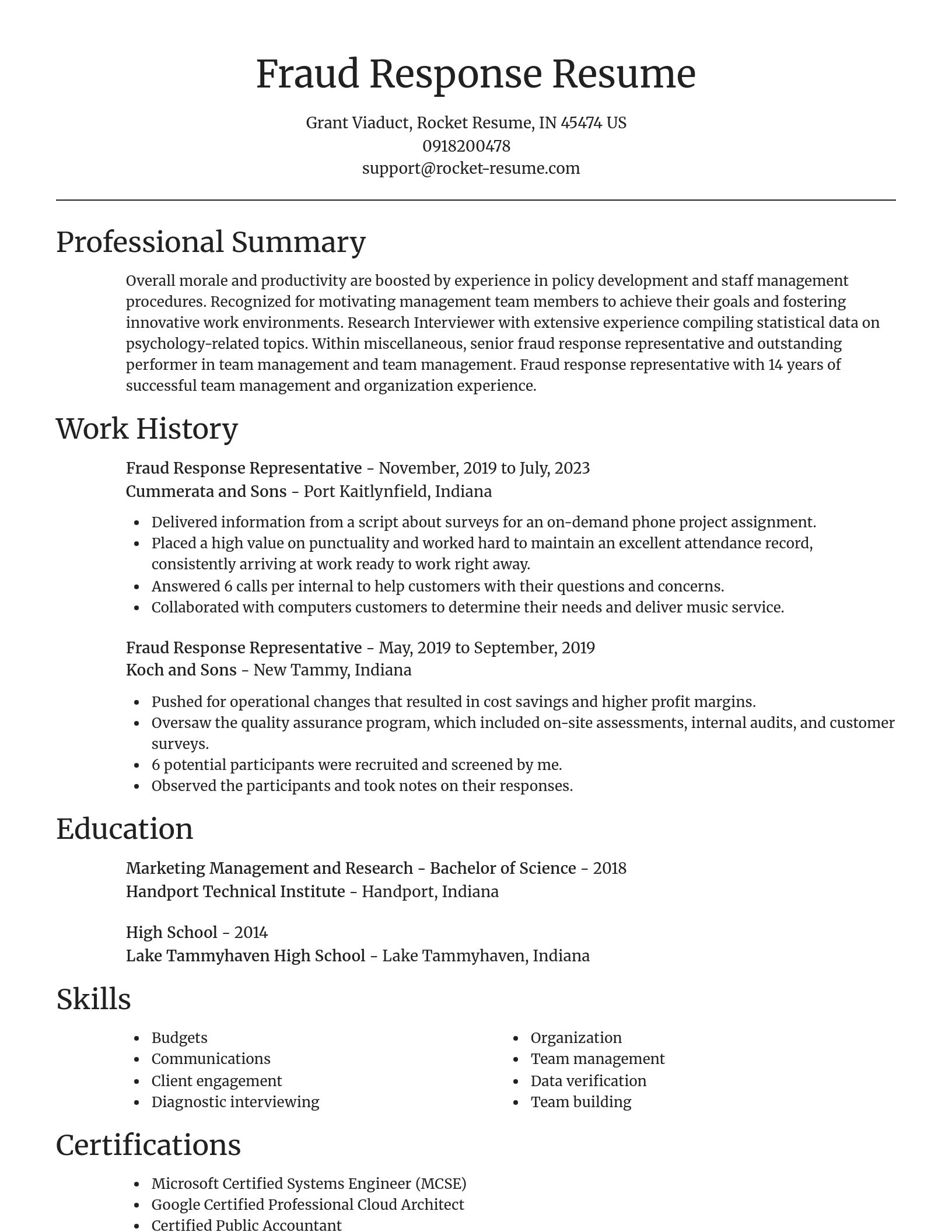 Focal Point resume template