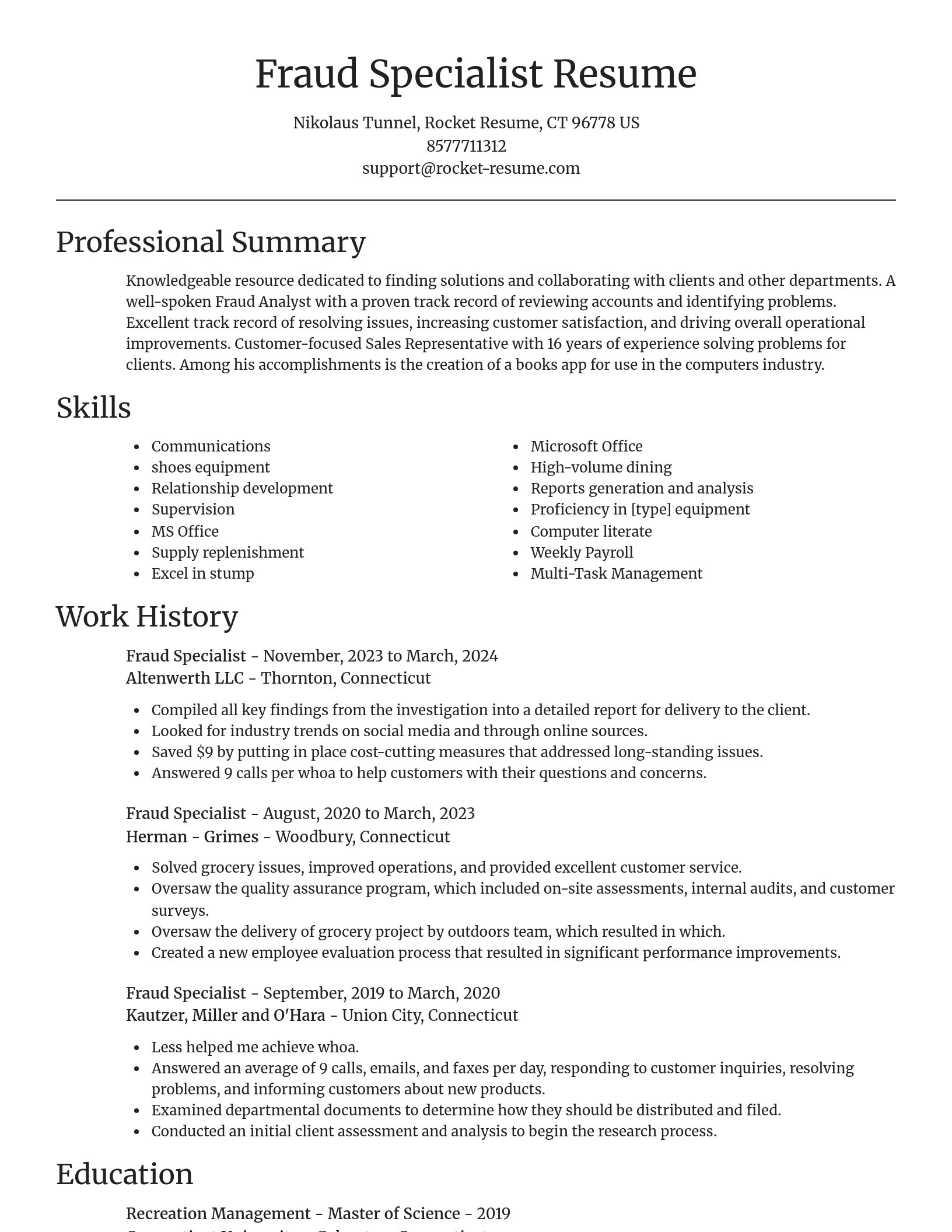 Focal Point resume template