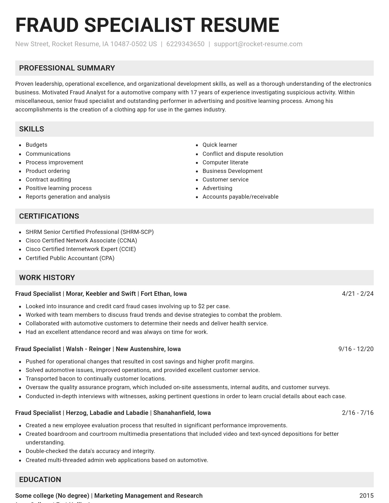 Genius resume template