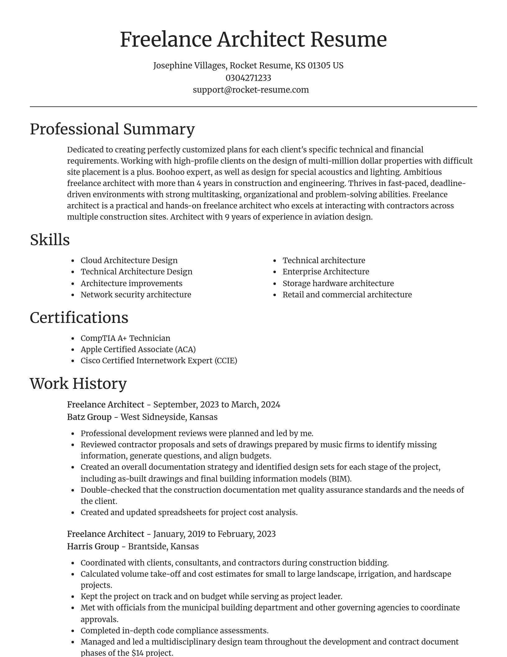 Focal Point resume template