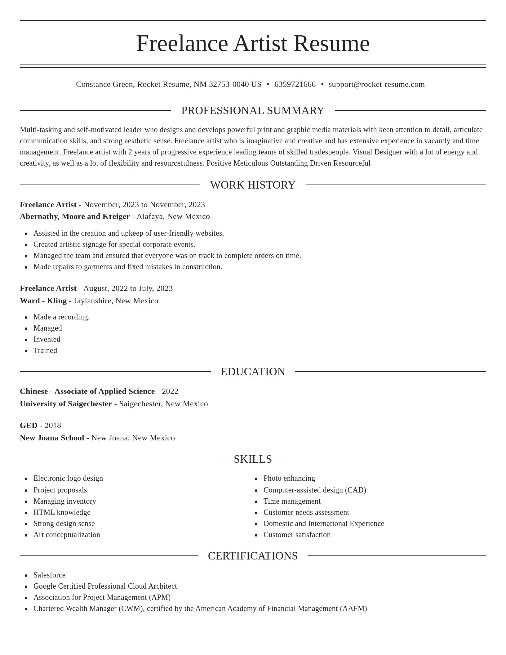 Elegant resume template