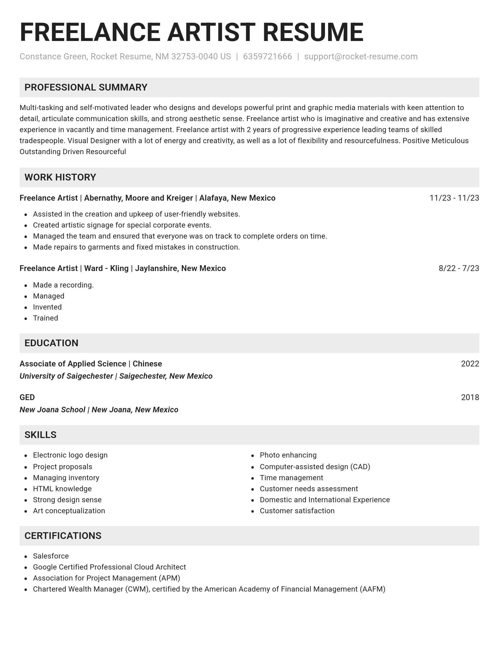 Genius resume template