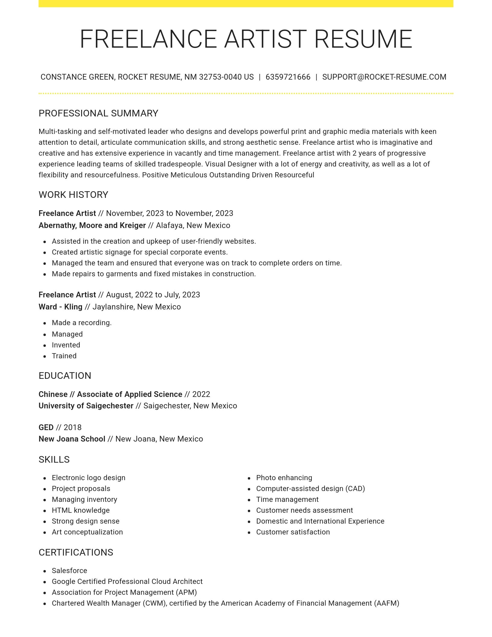 Grand resume template