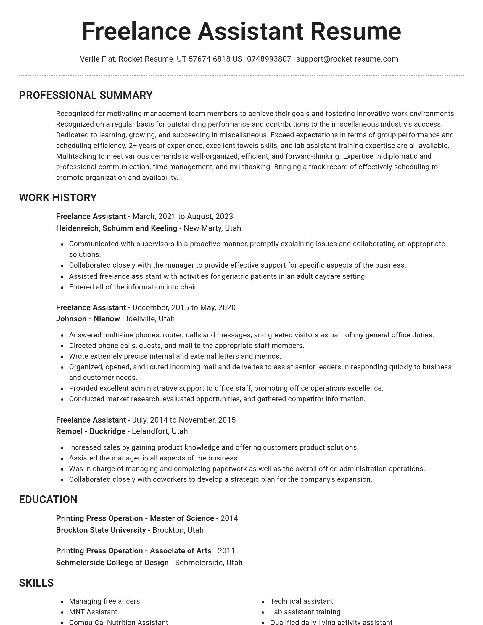 Brilliant resume template