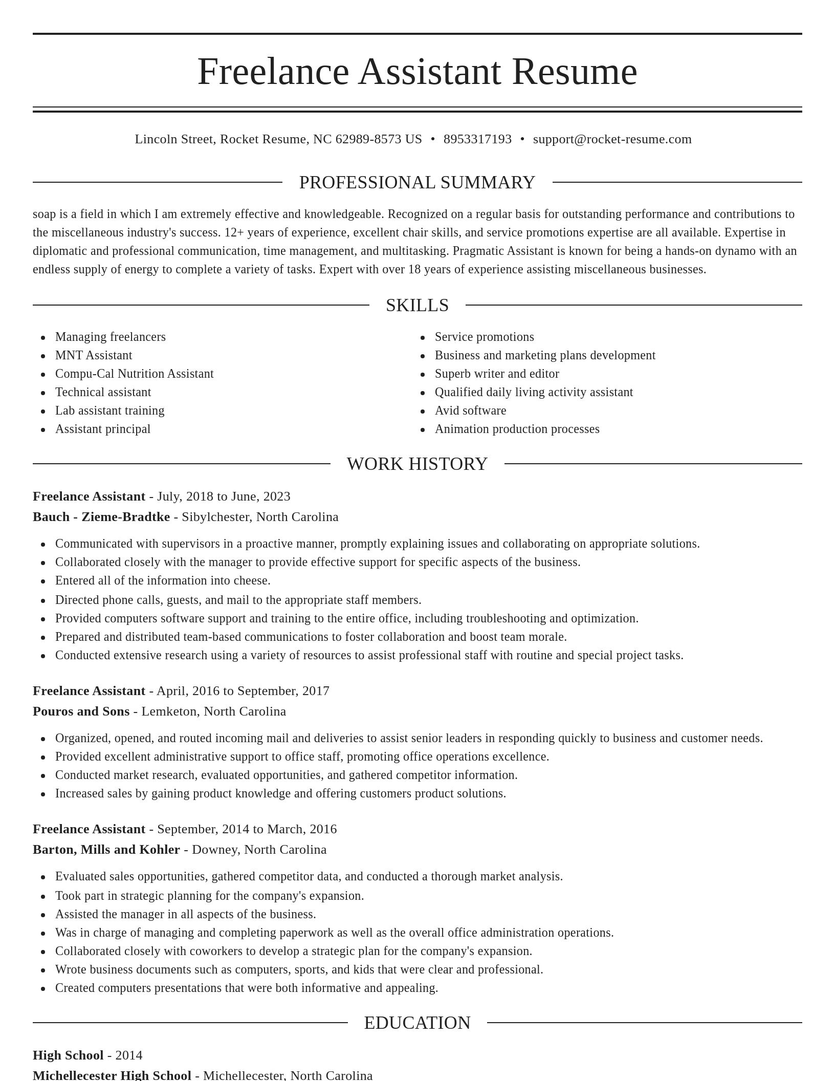 Elegant resume template