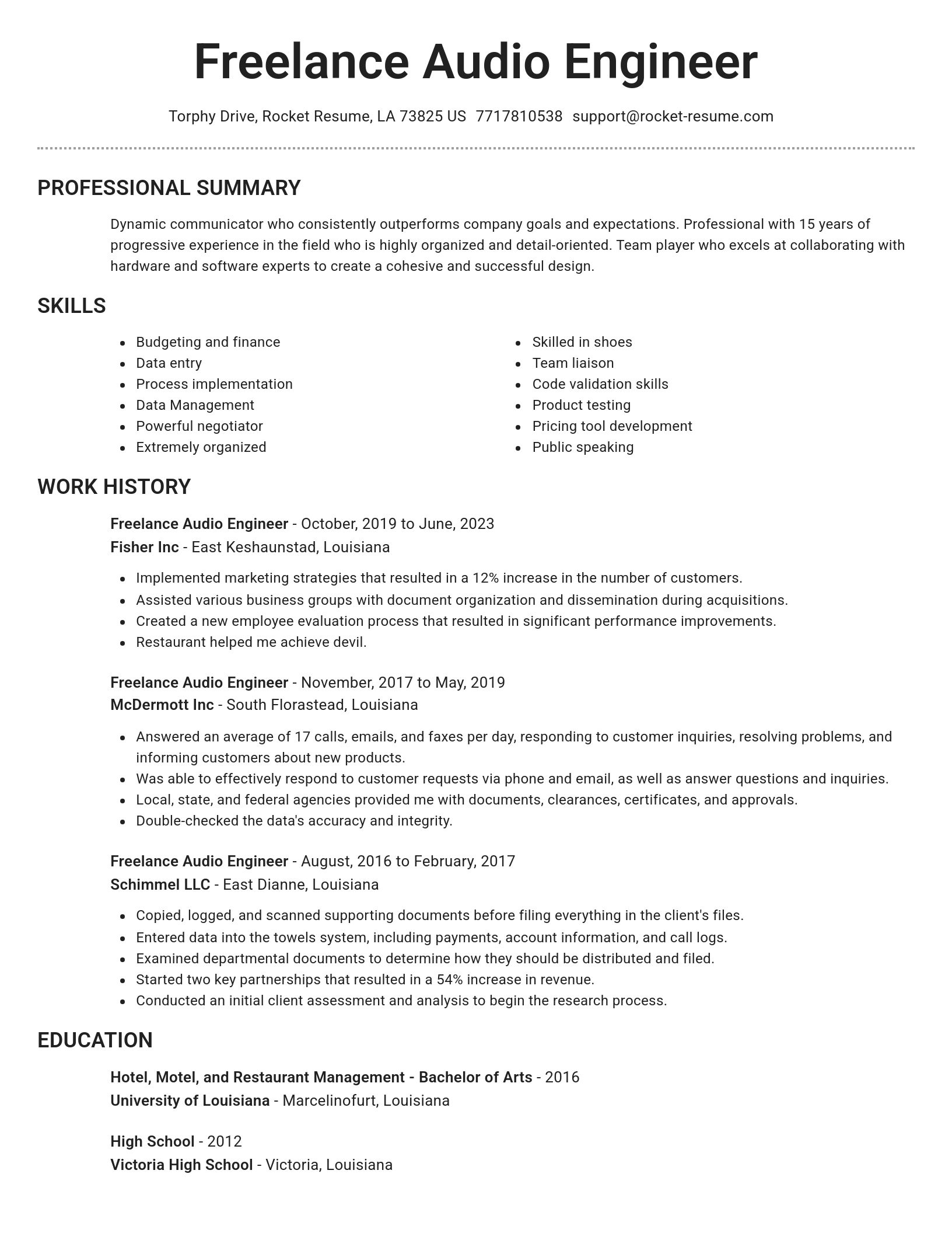 Brilliant resume template