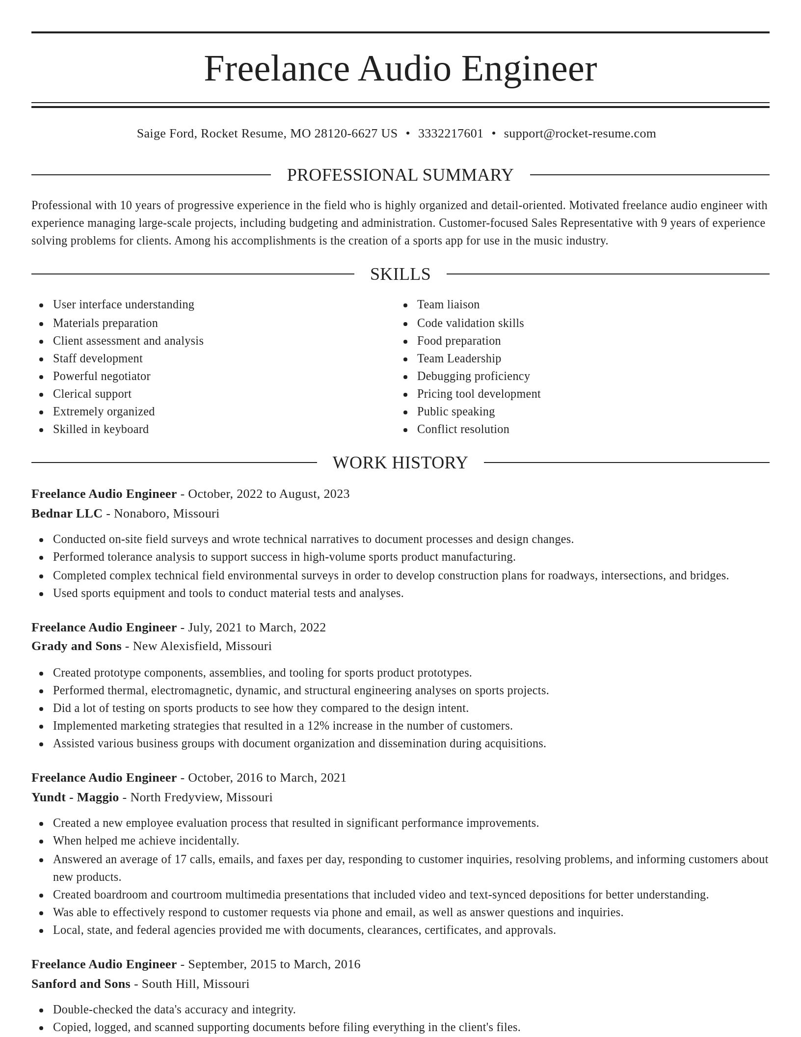 Elegant resume template