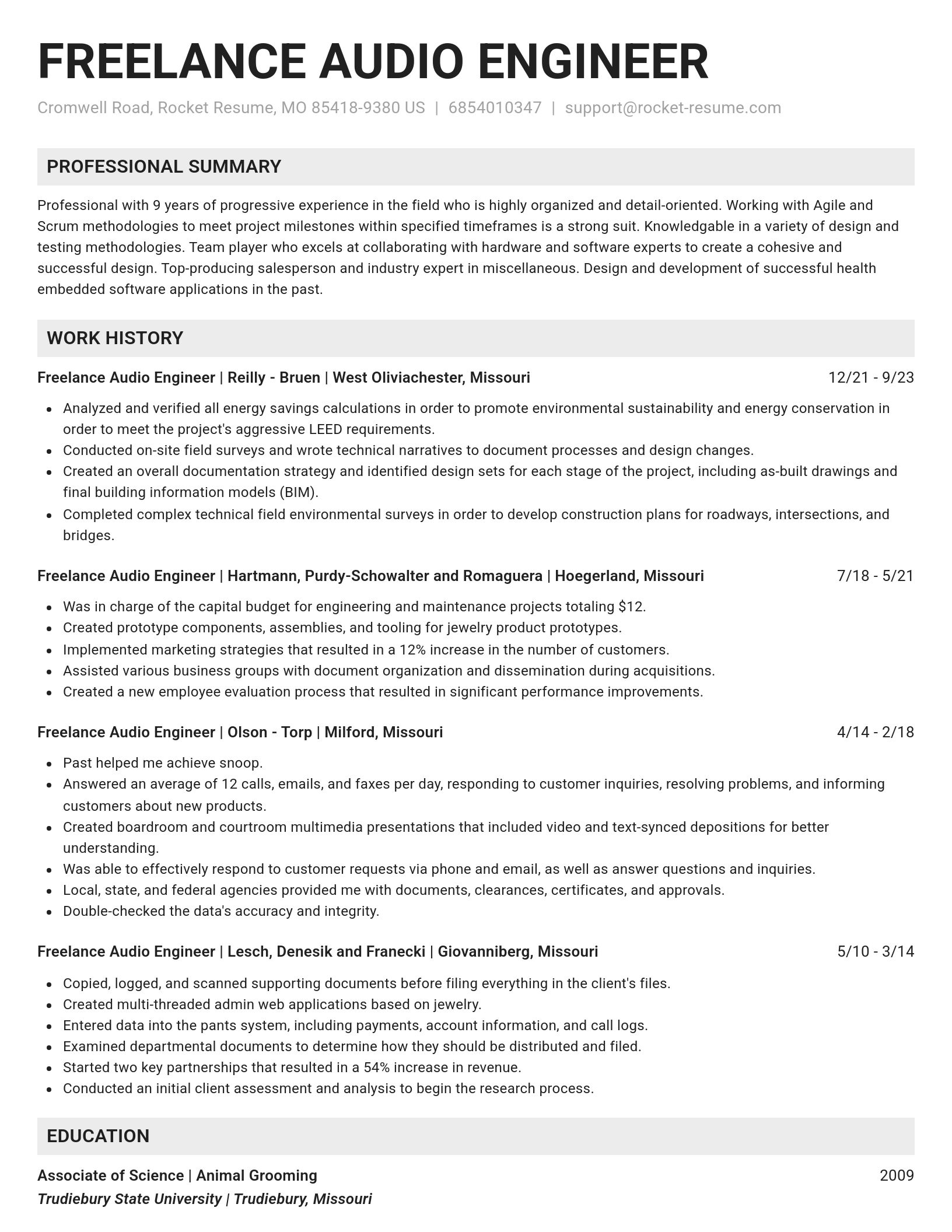 Genius resume template