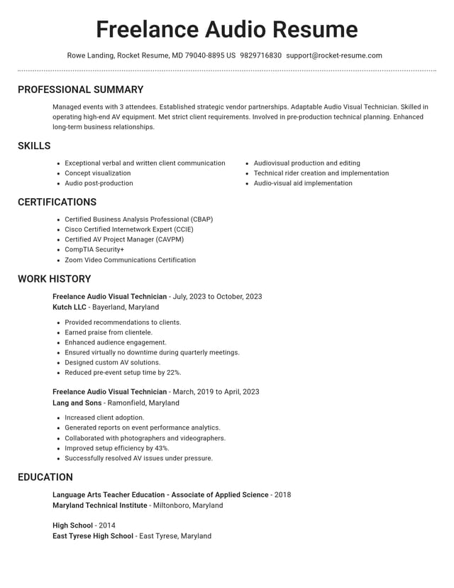 Brilliant resume template