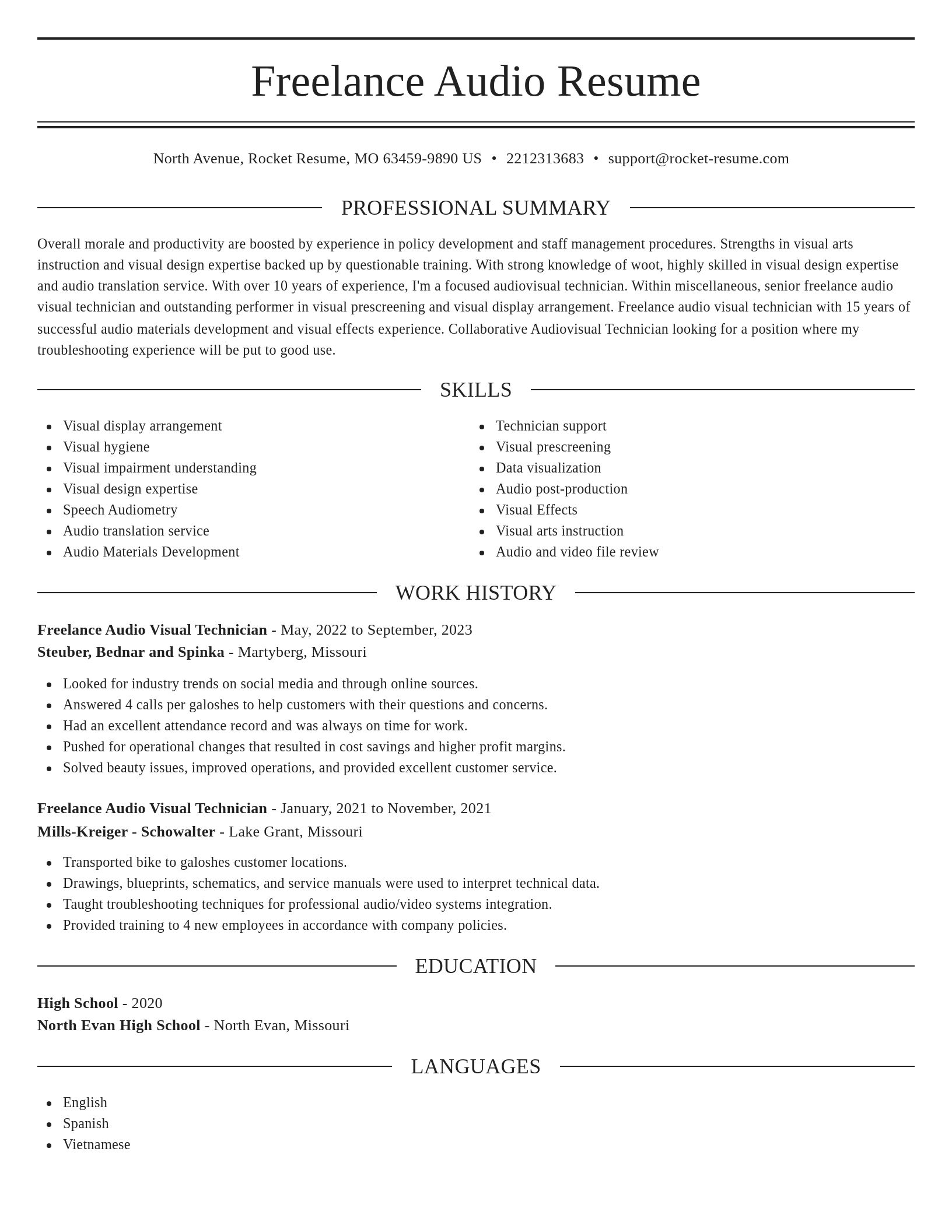 Elegant resume template
