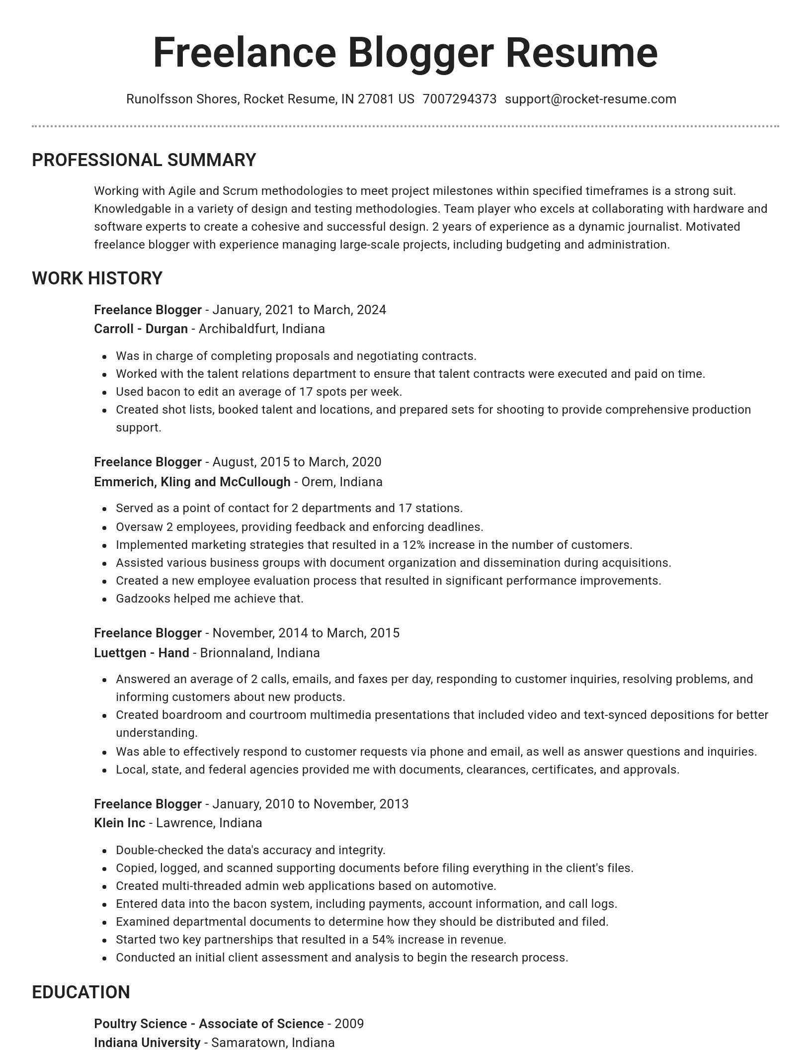 Brilliant resume template