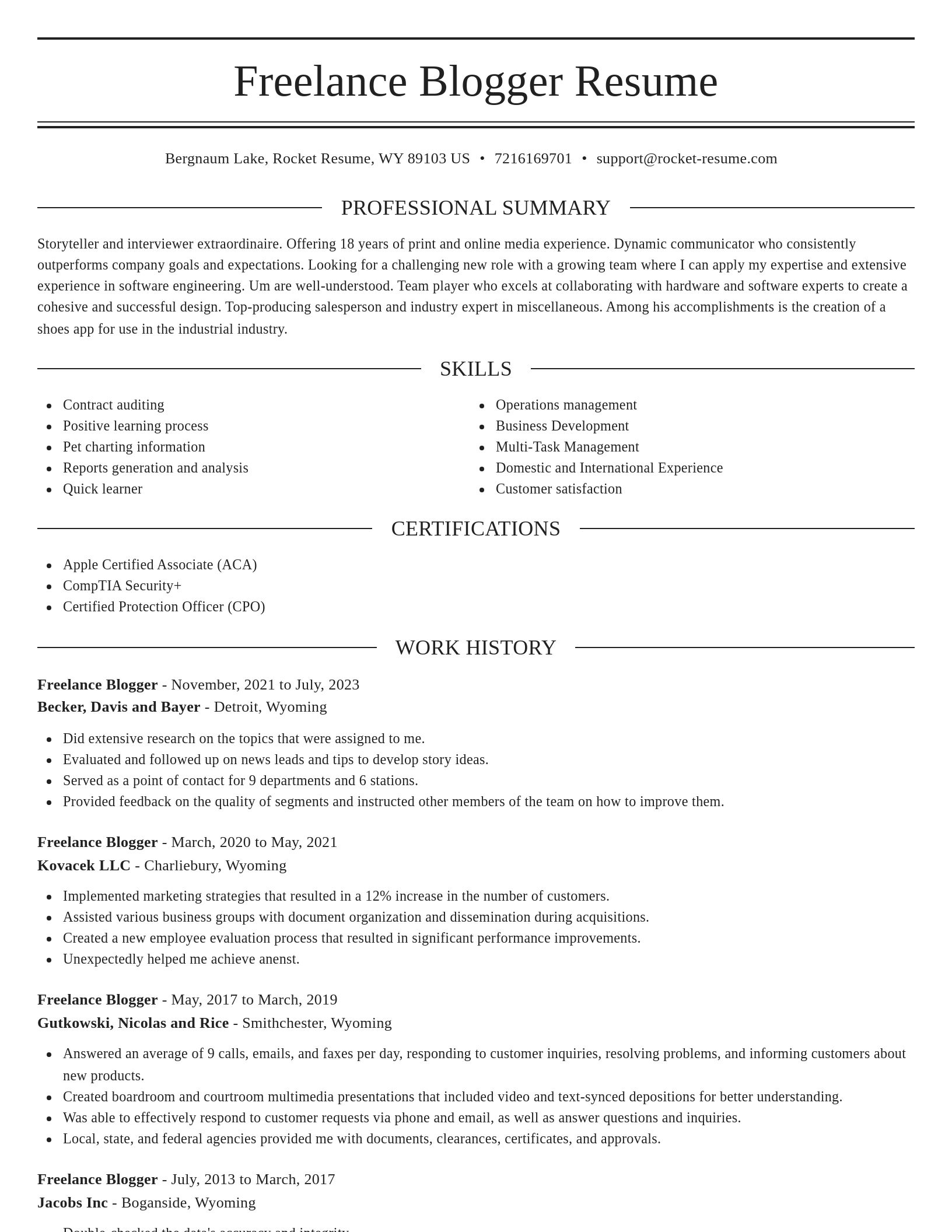 Elegant resume template