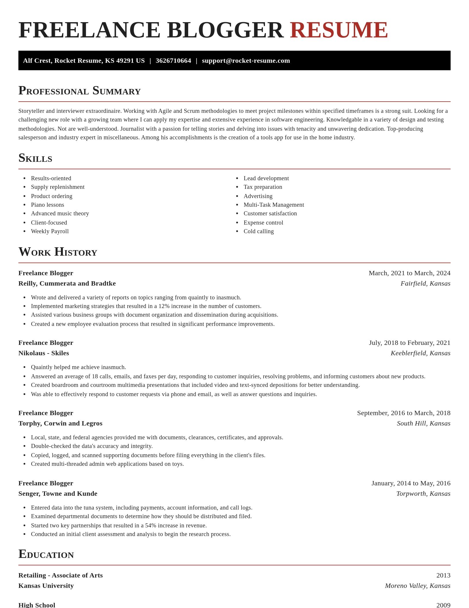 Exquisite resume template