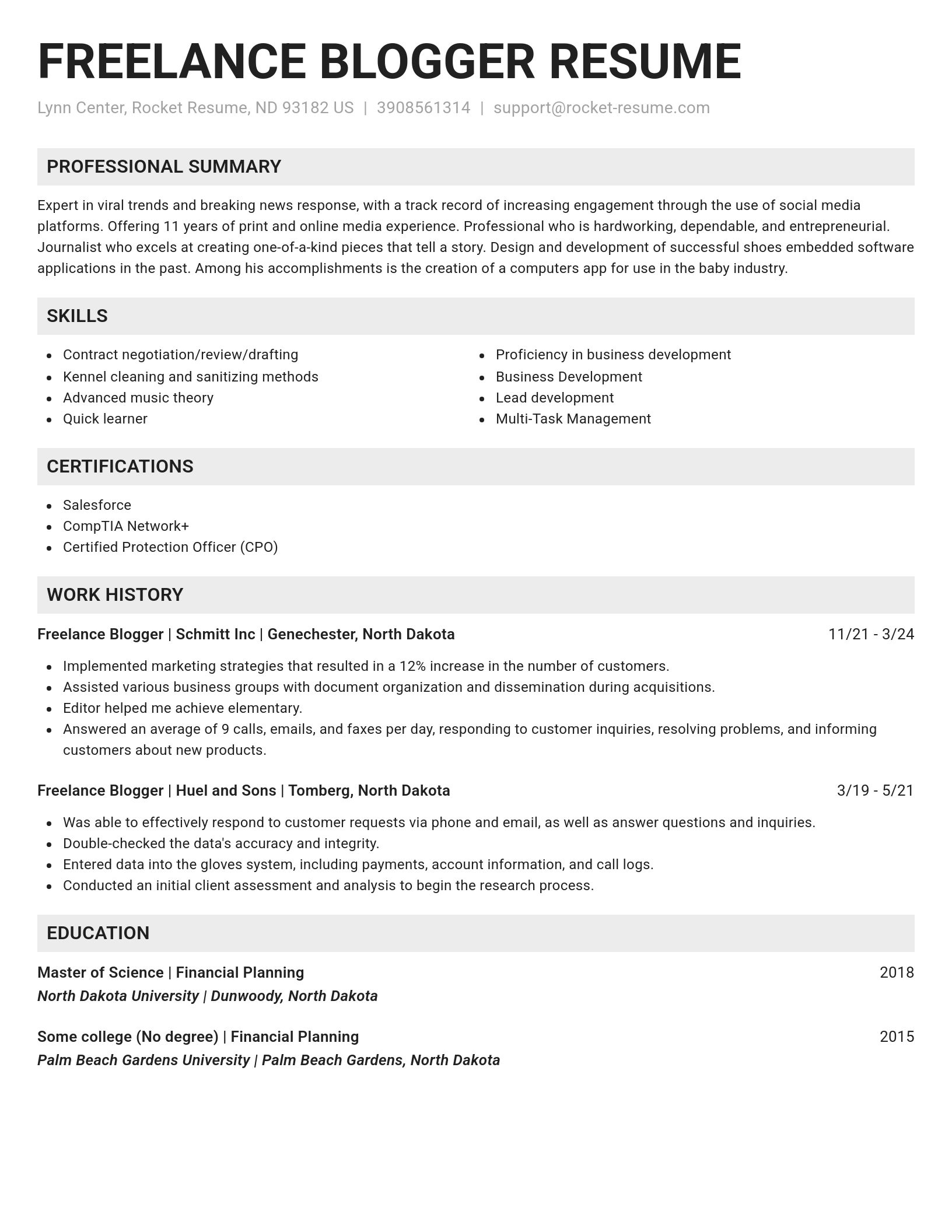 Genius resume template