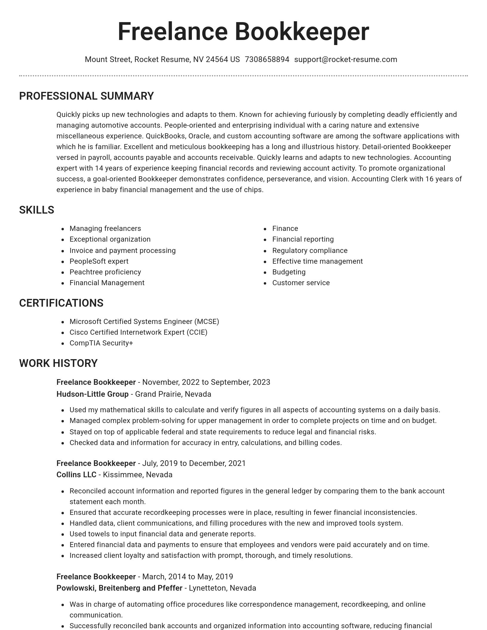 Brilliant resume template