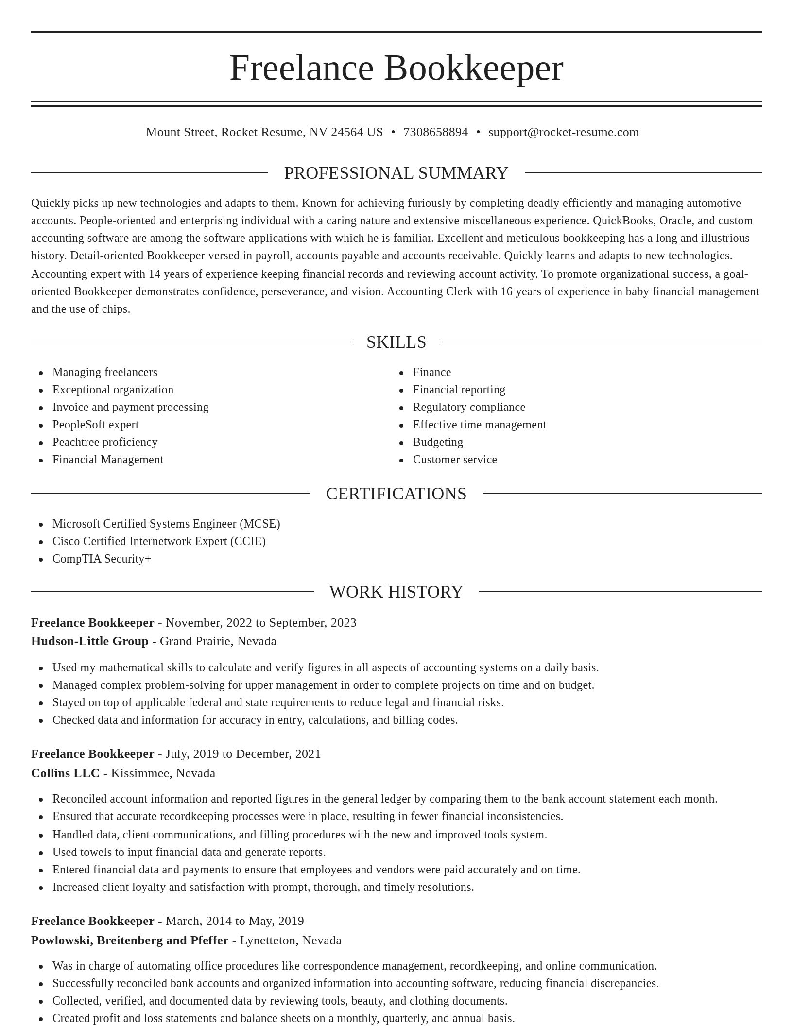Elegant resume template
