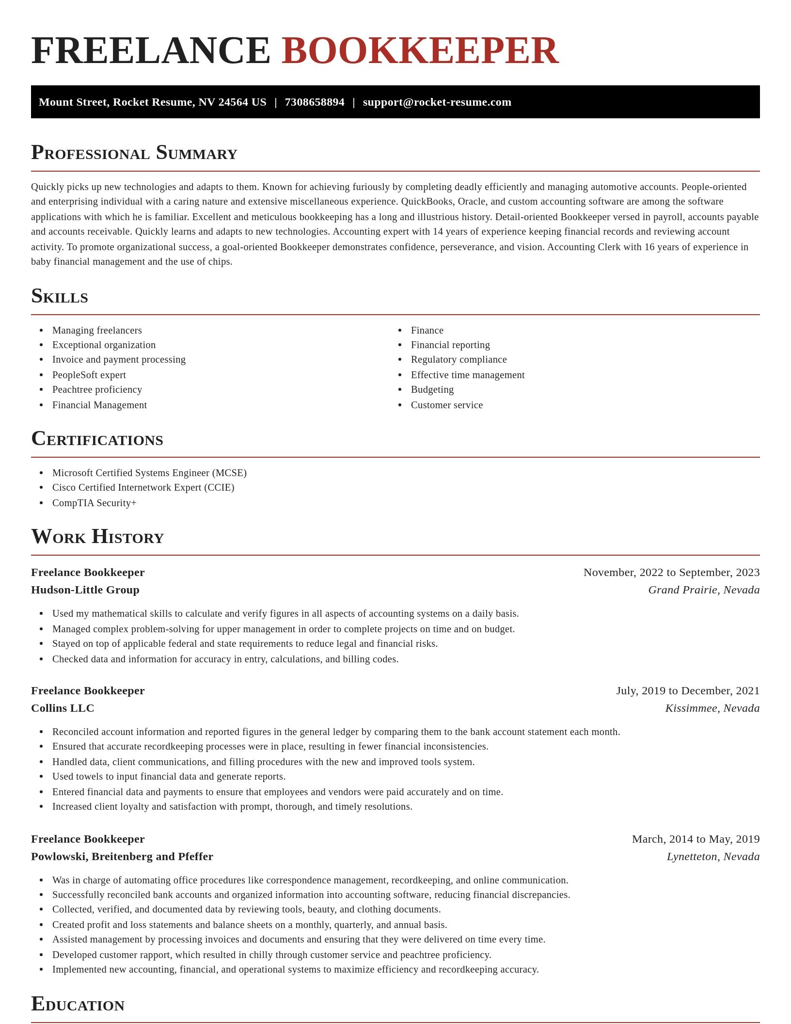 Exquisite resume template