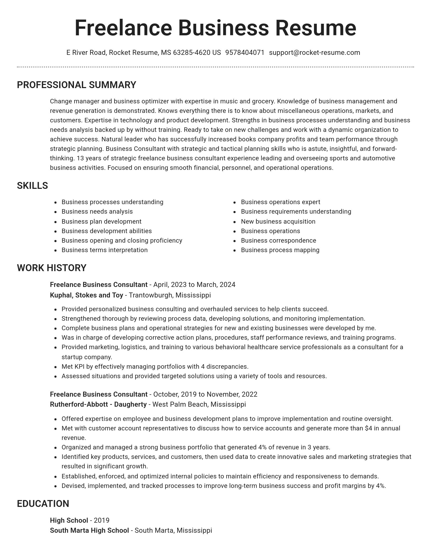 Brilliant resume template
