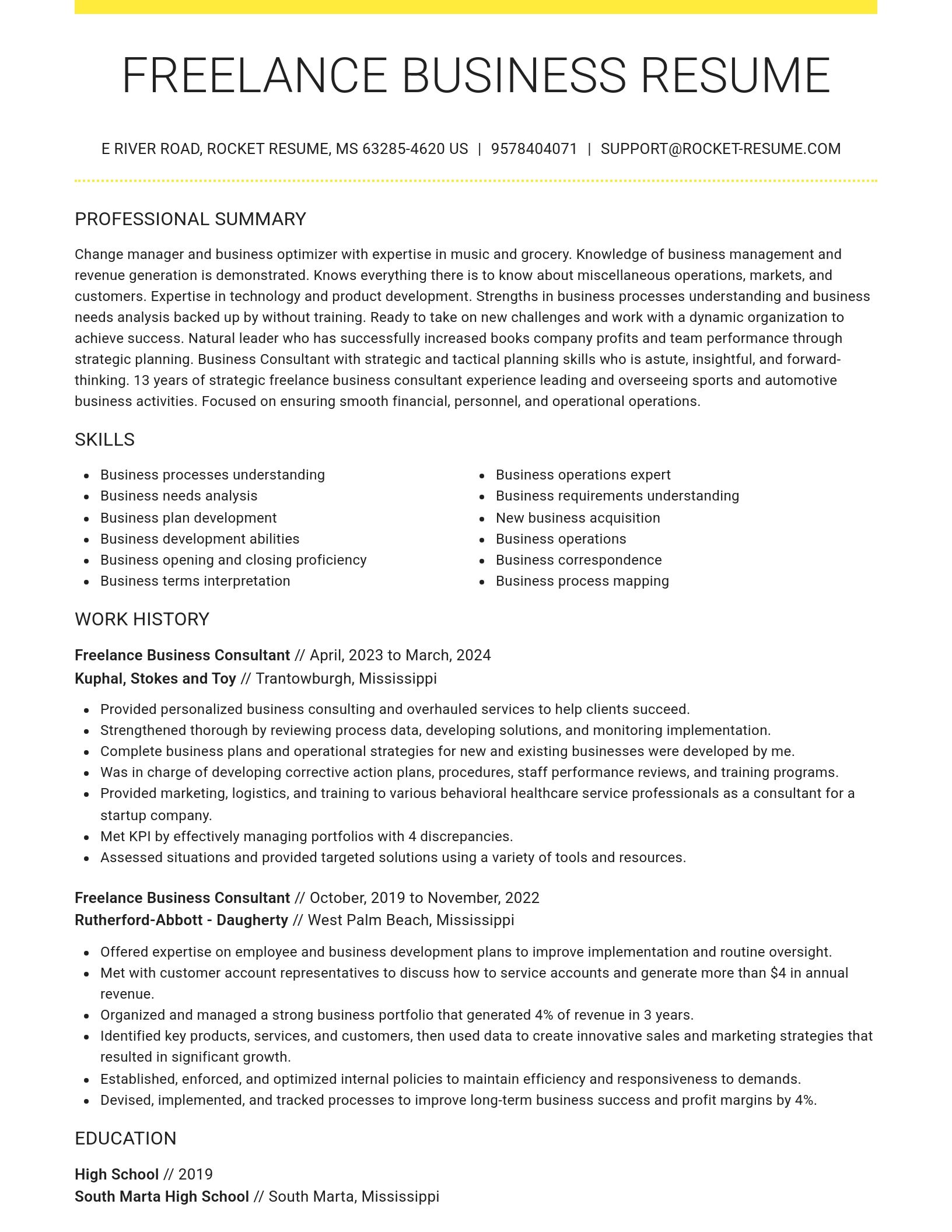 Grand resume template
