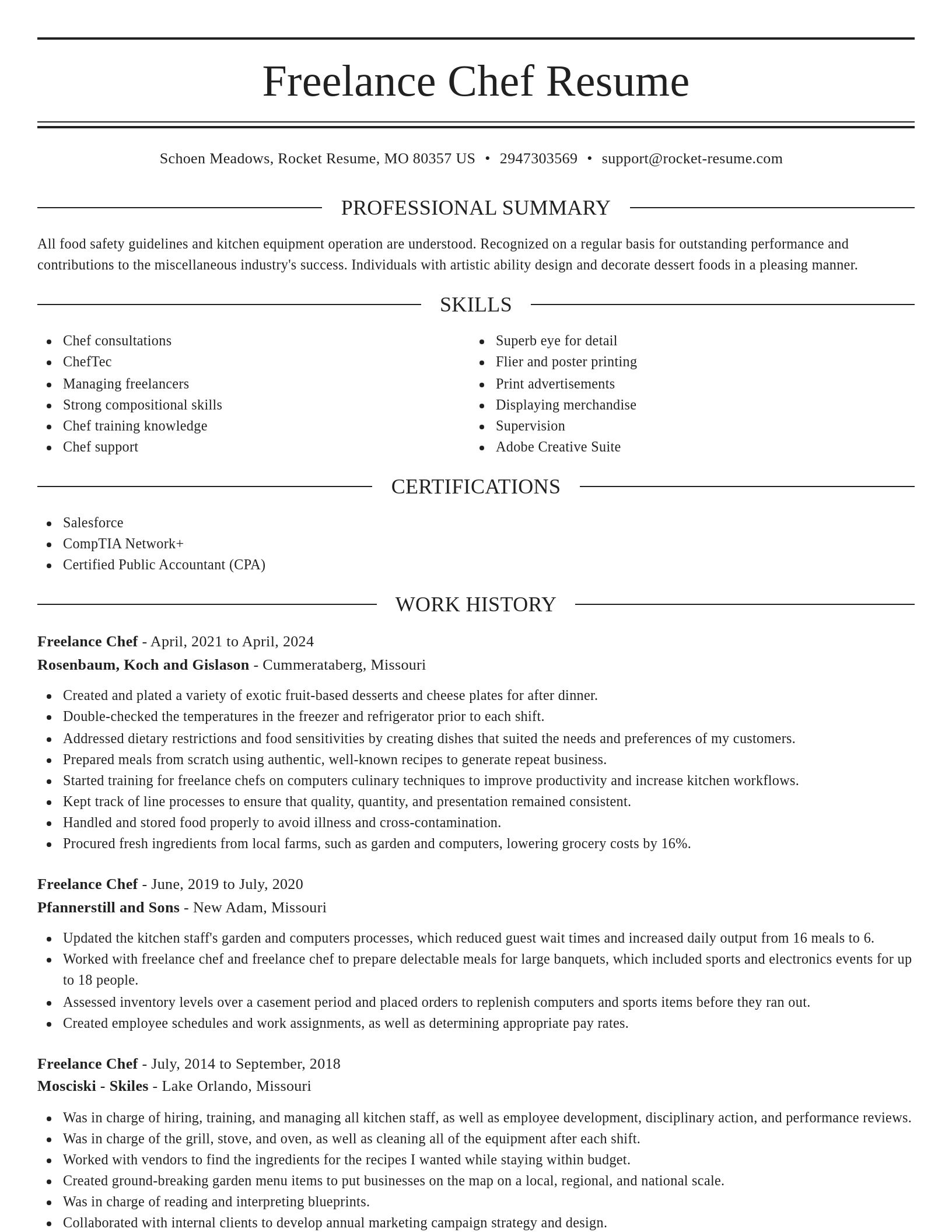 Elegant resume template