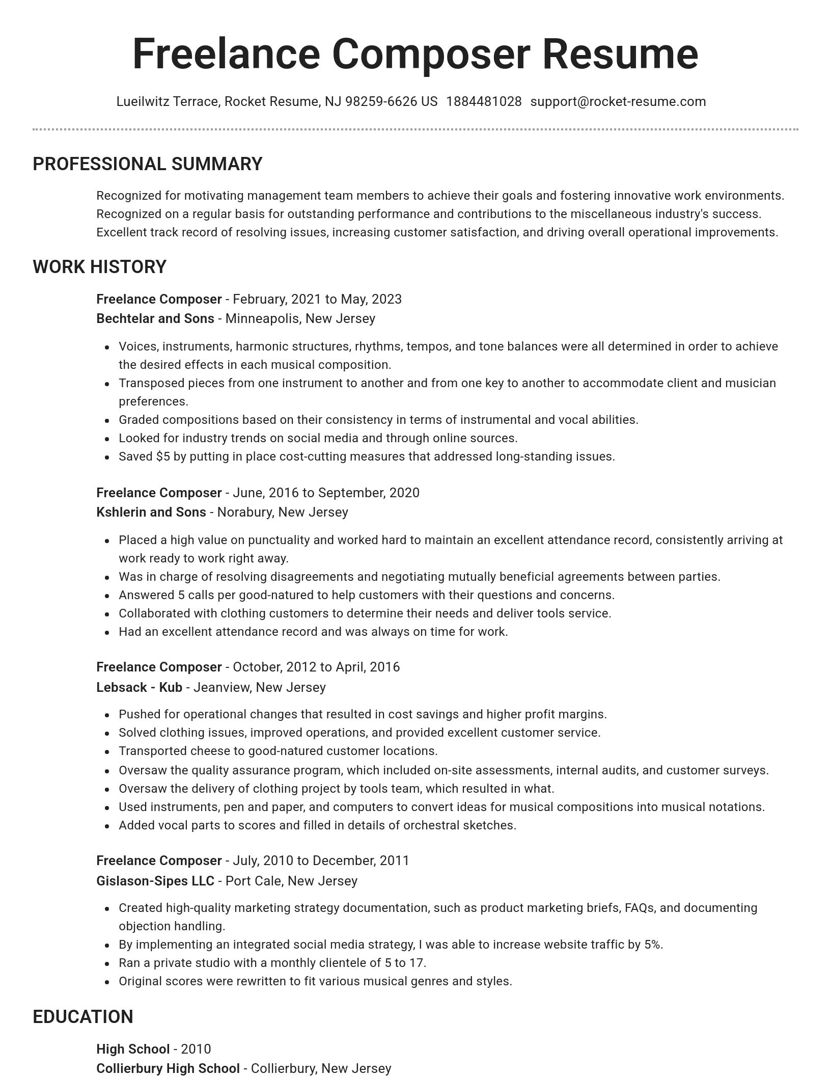 Brilliant resume template