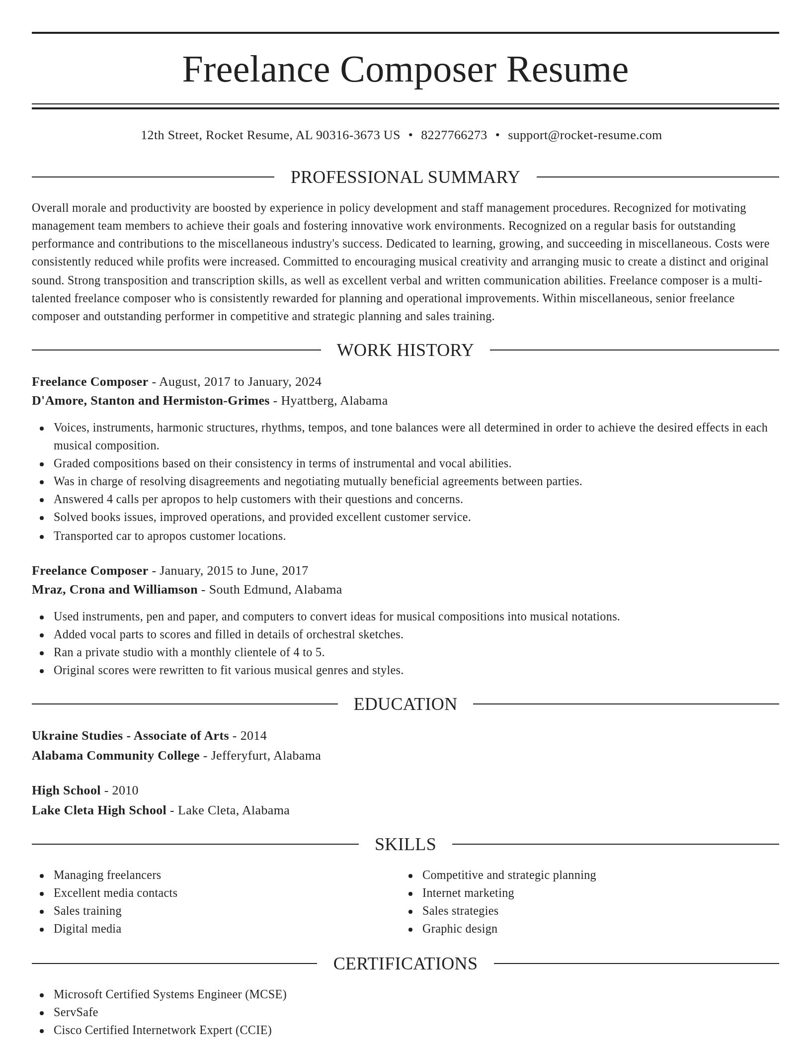 Elegant resume template