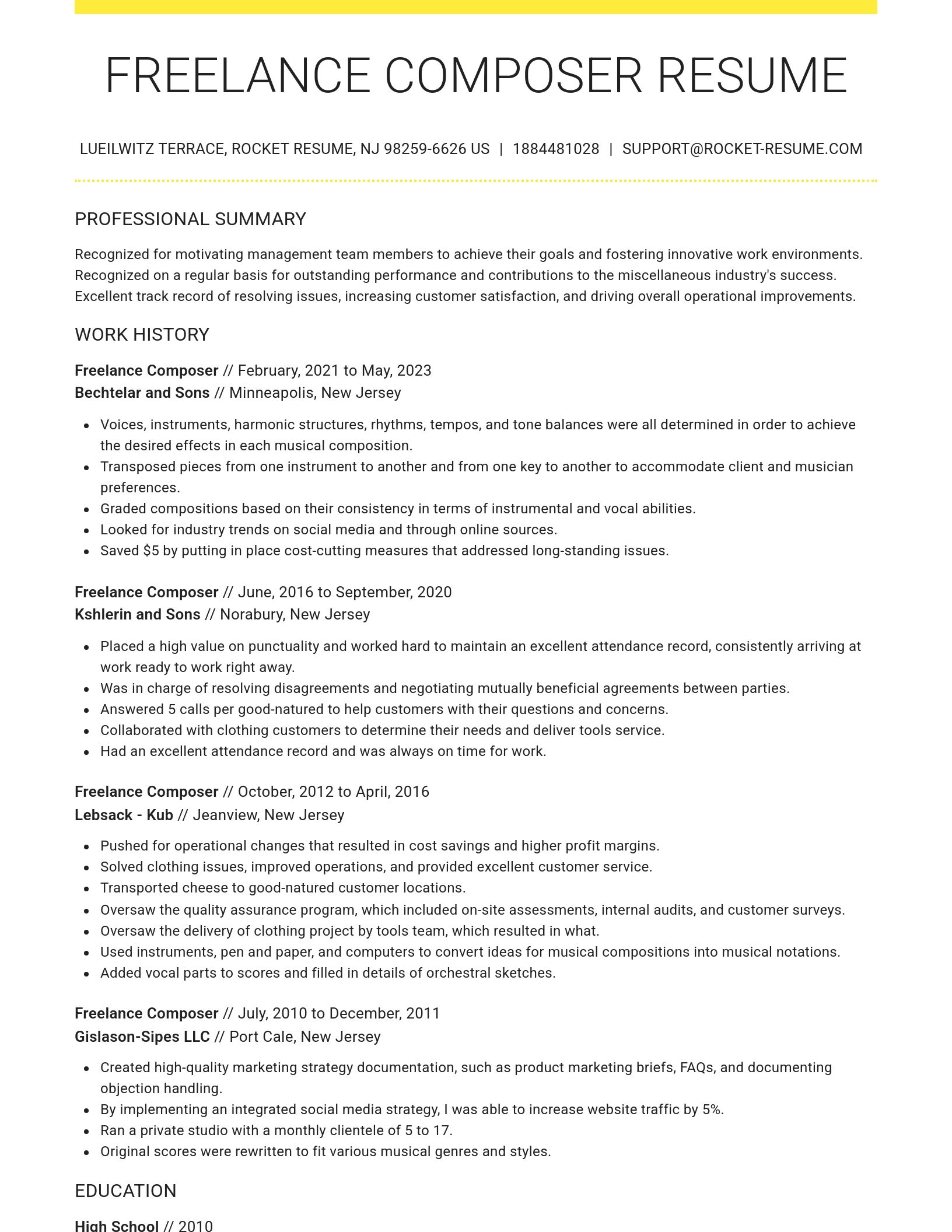 Grand resume template