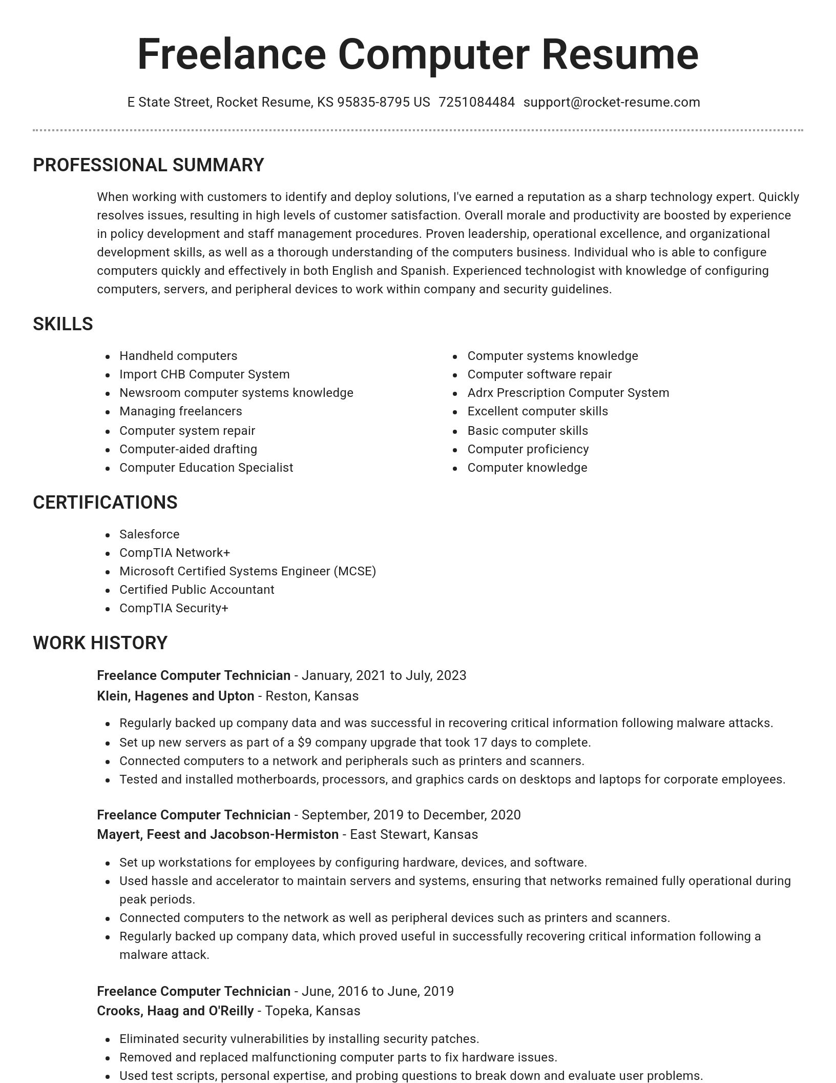 Brilliant resume template