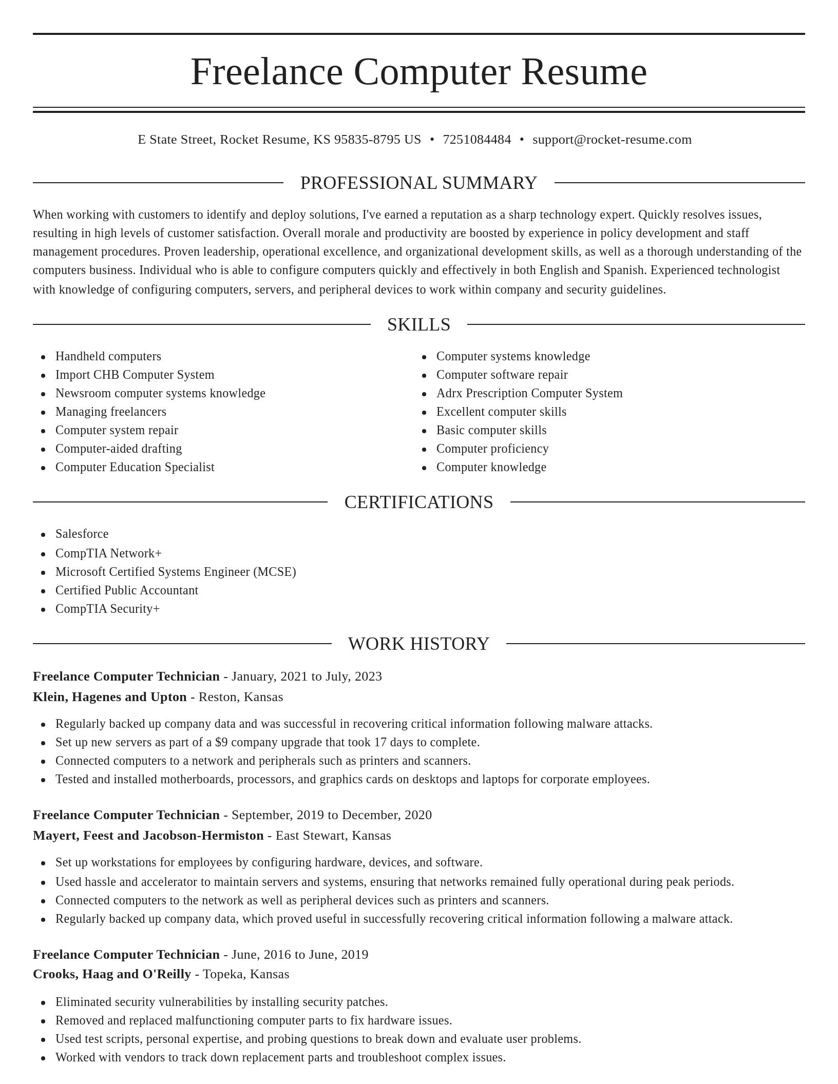 Elegant resume template