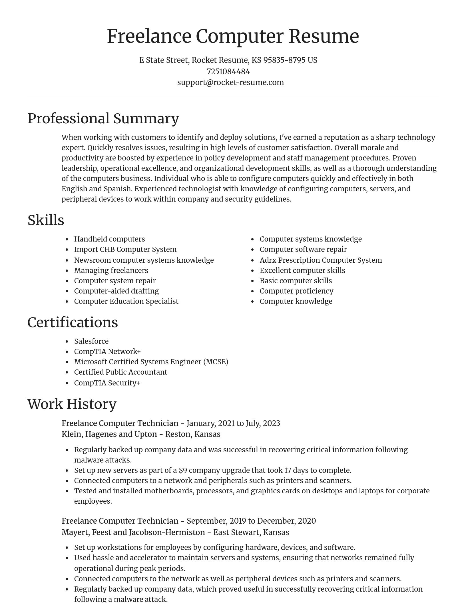 Focal Point resume template