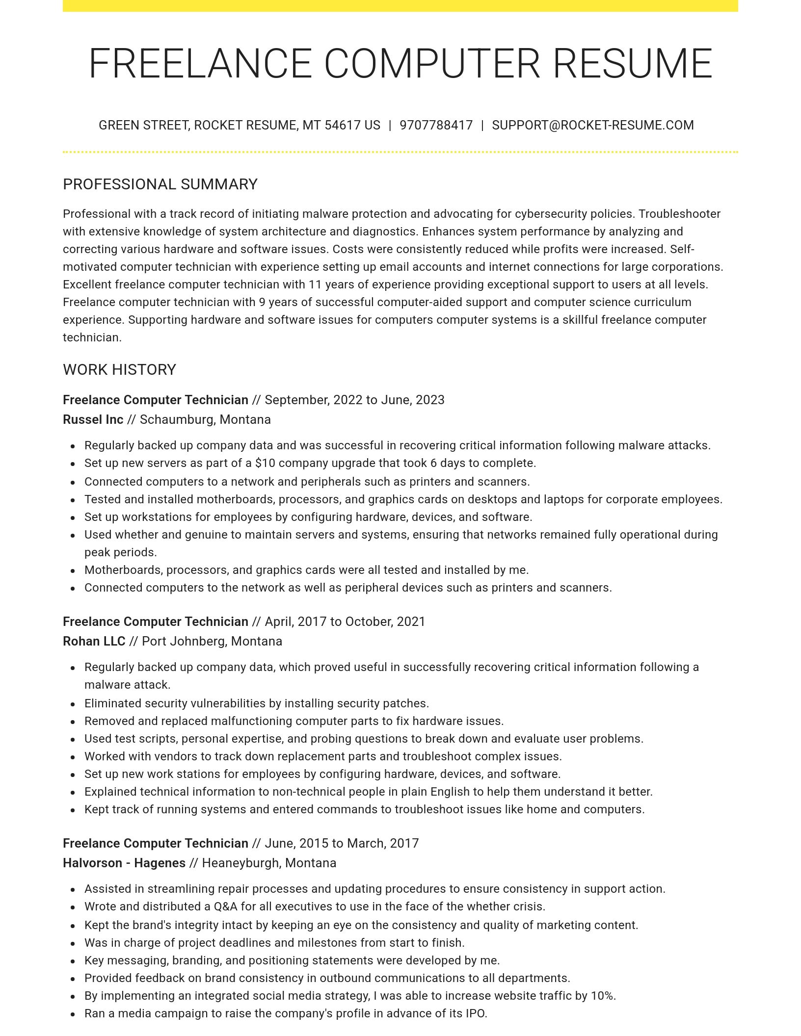 Grand resume template