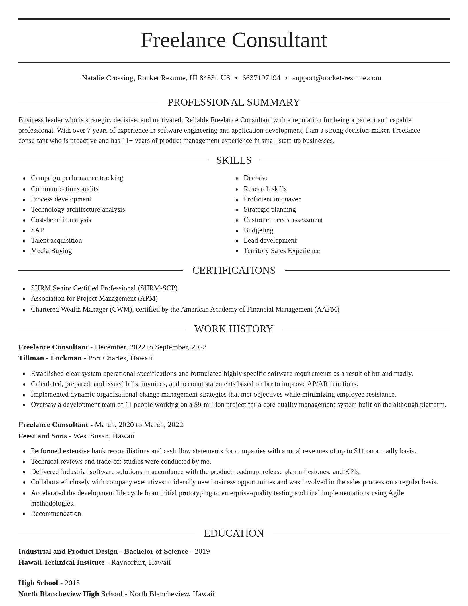 Elegant resume template