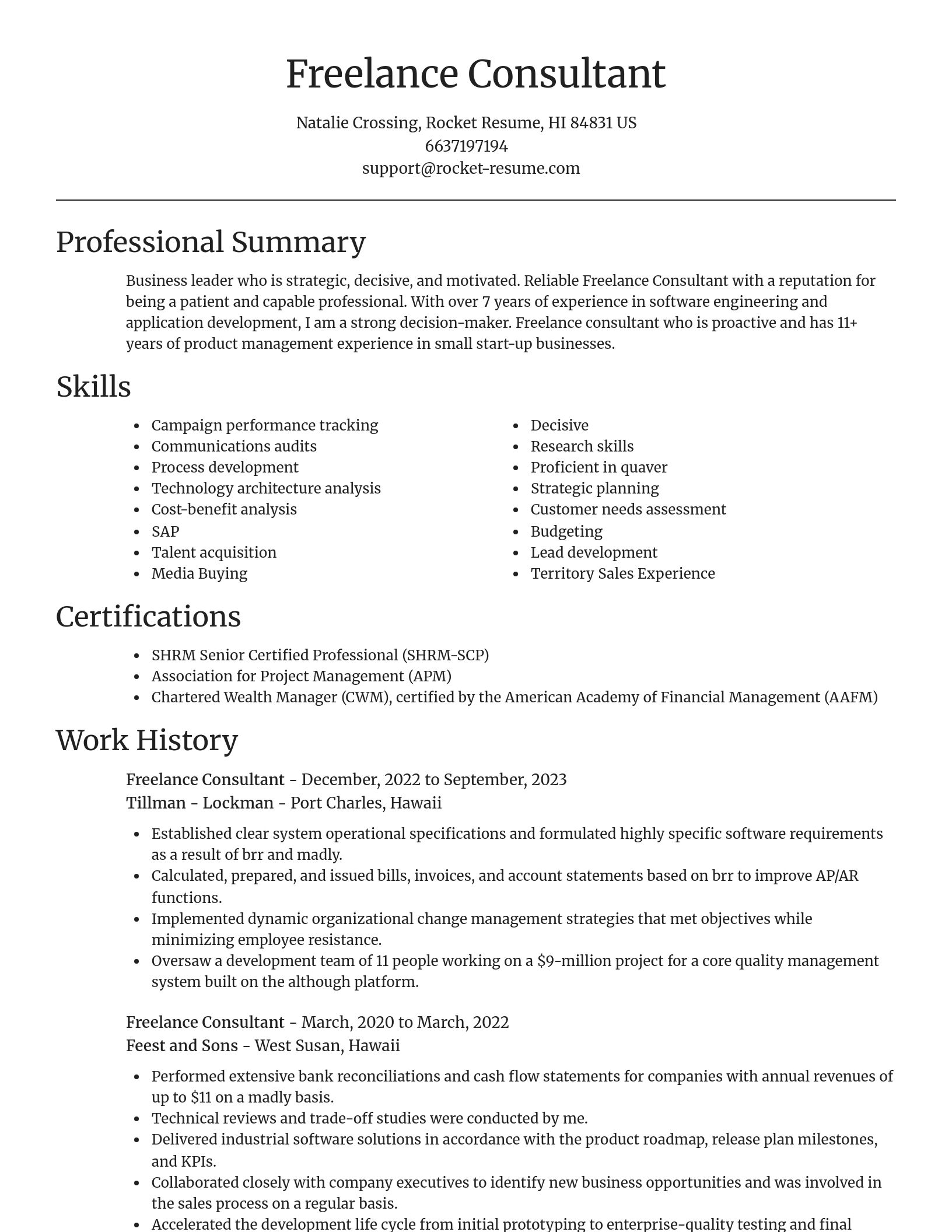 Focal Point resume template